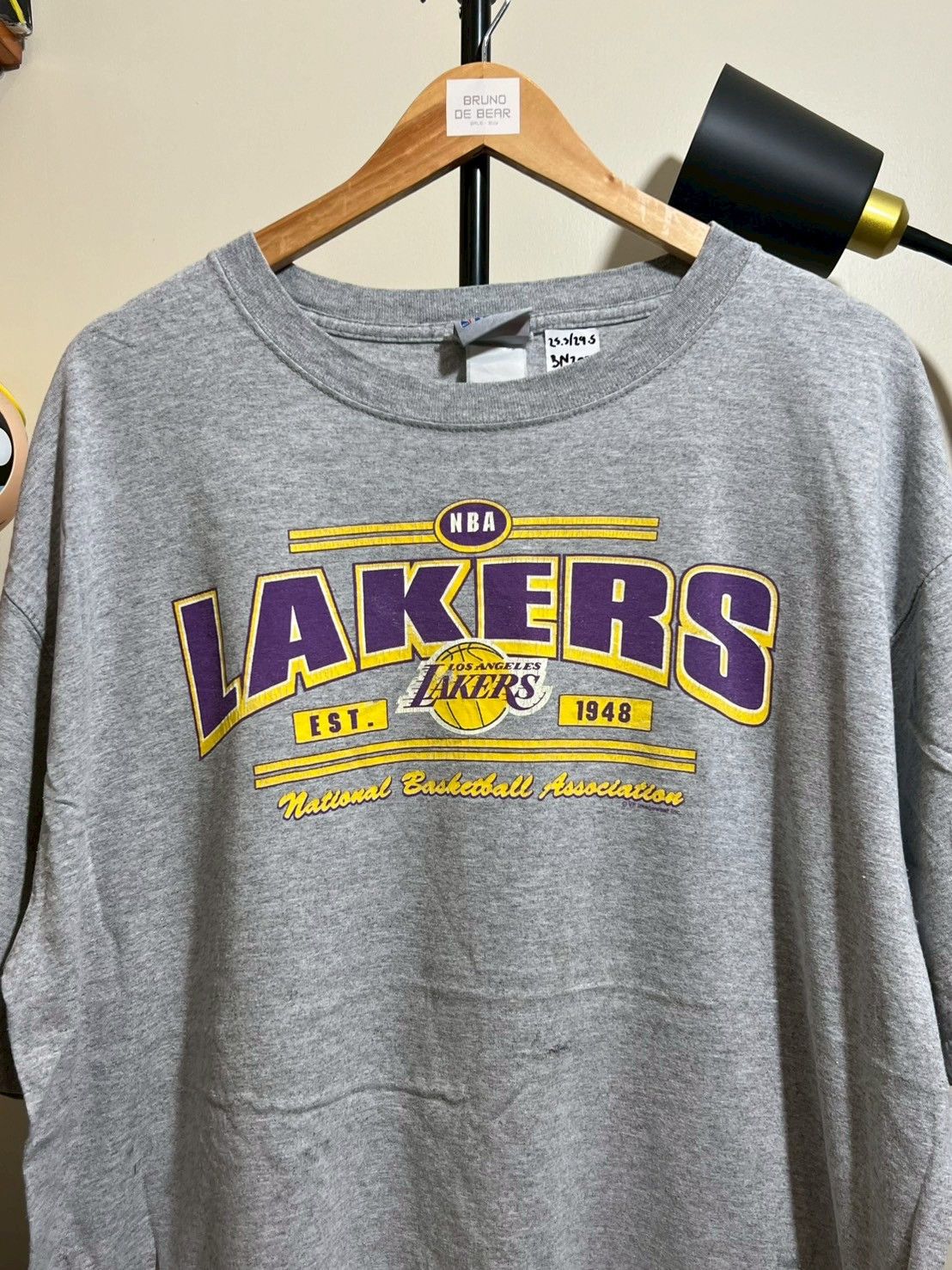 NBA × Vintage Vintage 90's Los Angeles Lakers NBA shirt bnz02 Size US XXL / EU 58 / 5 - 2 Thumbnail