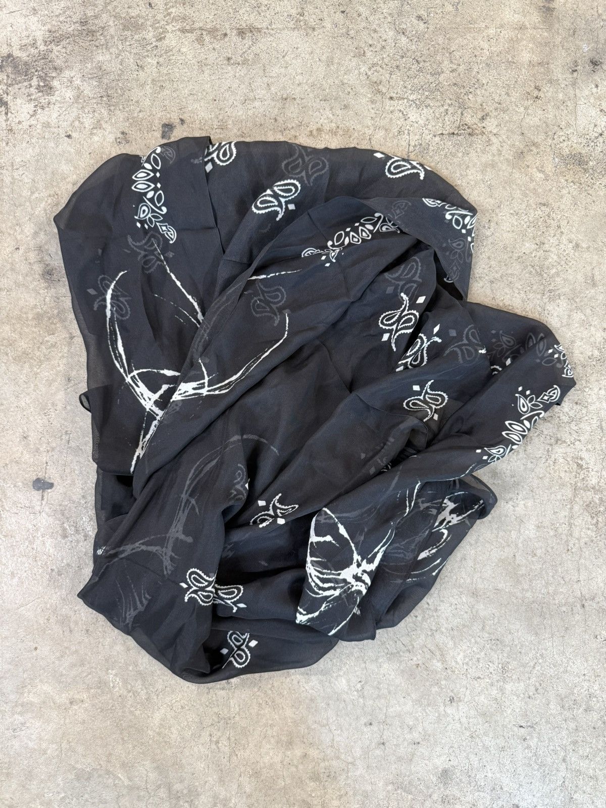 ALEXANDER DIGENOVA Alexander Digenova Black Silk Bandana Size ONE SIZE - 2 Thumbnail