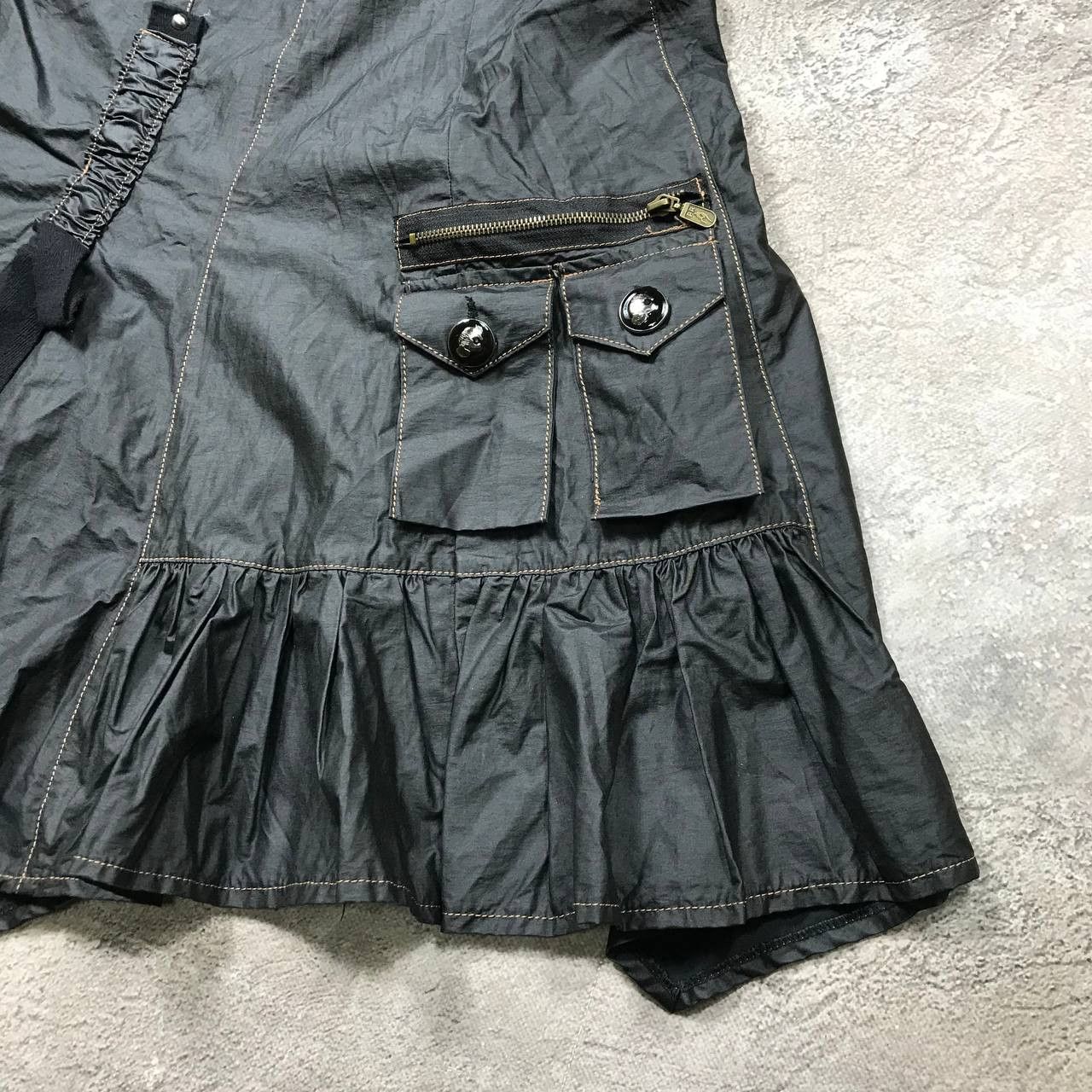 Vintage Y2K Baggy Cargo Skirt Distressed Techwear Streetwear Logo 34 Size 34" / US 12 / IT 48 - 3 Thumbnail