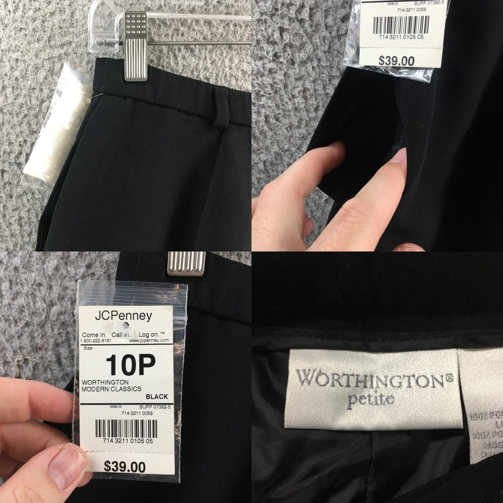 Worthington Worthington Dress Pants Womens Petite 10P Black High Rise Zip NEW Pants Woman 28x27 Petite Black High Rise Dress Pants Size 32" / US 10 / IT 46 - 9 Thumbnail