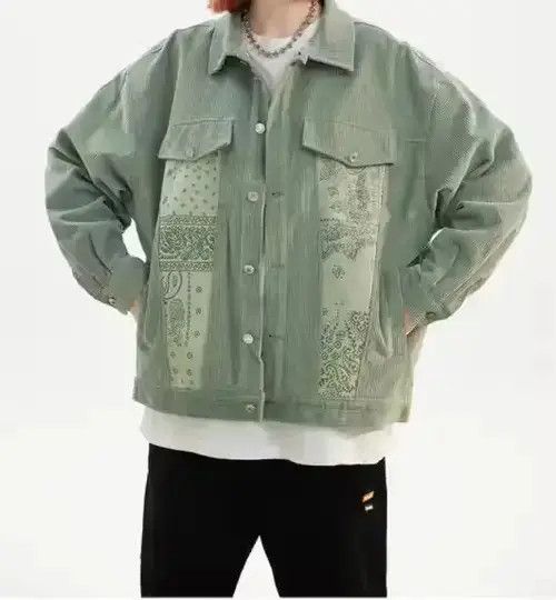 VIBE Paisley Bandana Corduroy Graphic Jacket Size US L / EU 52-54 / 3 - 2 Thumbnail