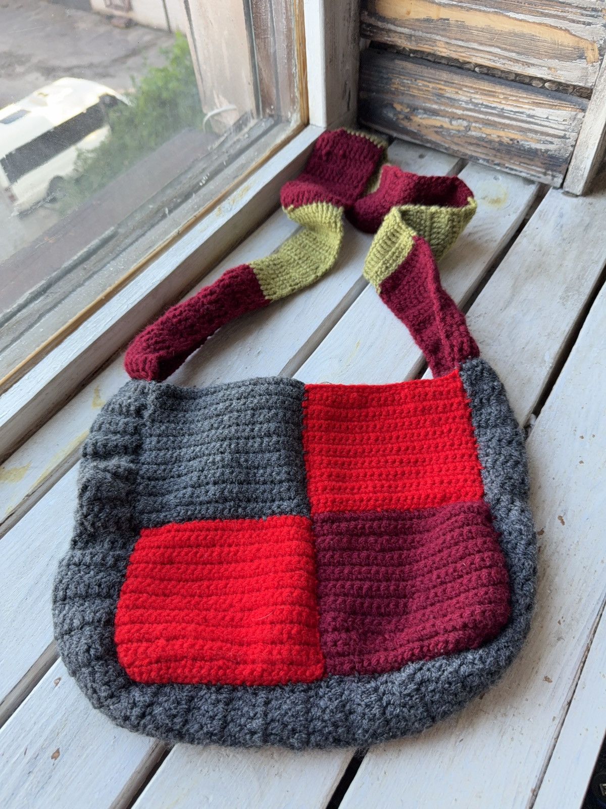 Japanese Brand Japanese style Handmade Knit Y2K 00s Retro Boho bag Size ONE SIZE - 2 Thumbnail