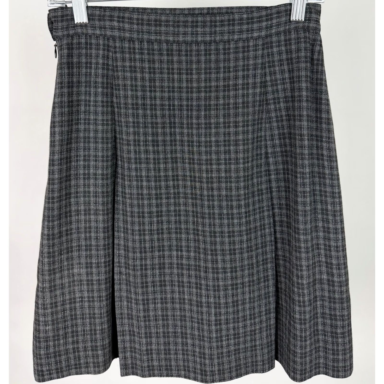 Vintage VINTAGE The Limited Skirt Womens 6 / S Plaid Gray Knee Length High Waist Pleated Vintage 90s Grunge Preppy Size 28" / US 6 / IT 42 - 4 Thumbnail