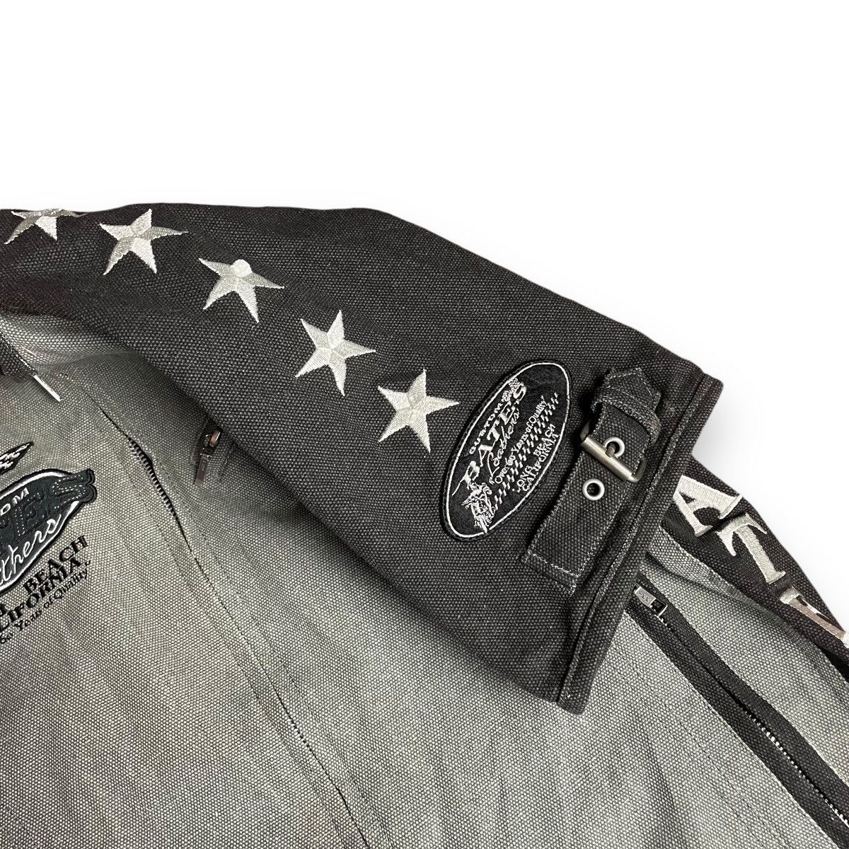 Bates Hats CUSTOM BATES LEATHERS BONDAGE PATCHES MOTORCYCLE JACKET Size US L / EU 52-54 / 3 - 8 Thumbnail