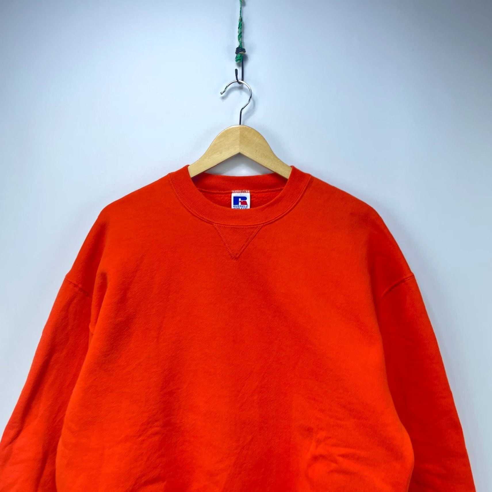 Russell Athletic VINTAGE Russell Athletic Orange Sweatshirt XL Mens Pullover 90s Made in USA Size US XL / EU 56 / 4 - 2 Thumbnail