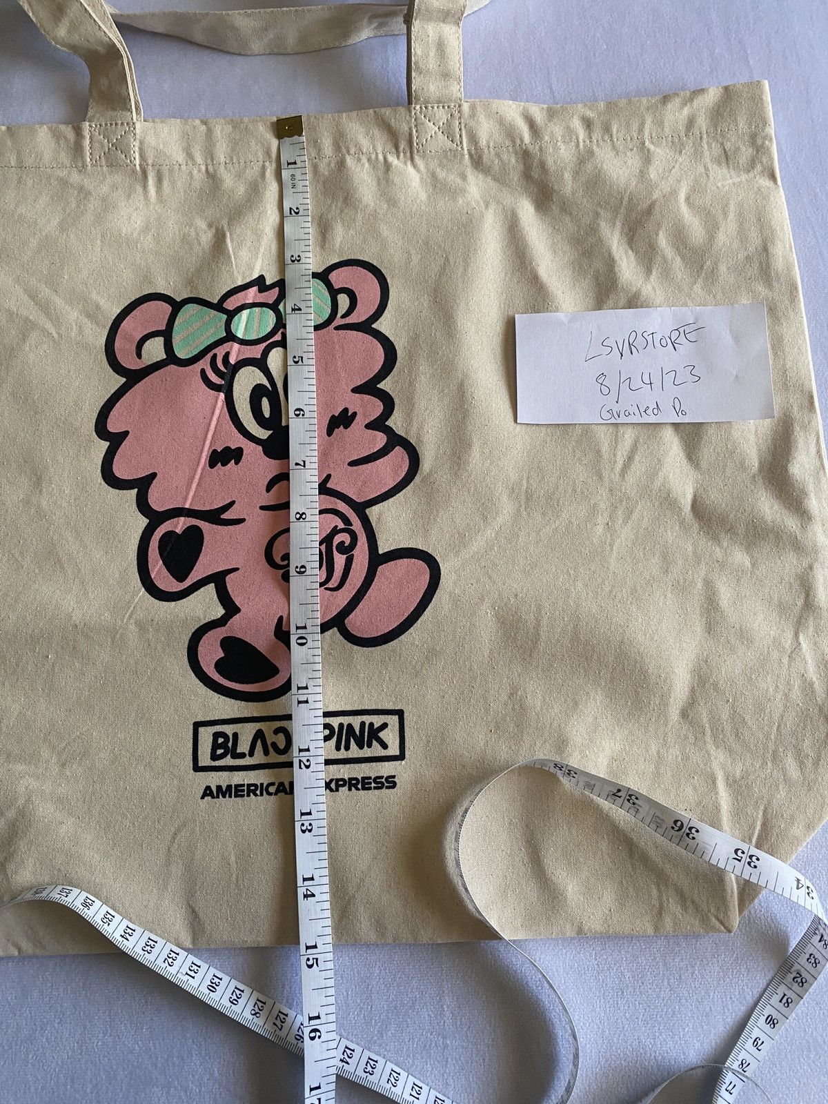 Japanese Brand BLACKPINK × VERDY BORN PINK AMEX TOTE BAG Size ONE SIZE - 9 Thumbnail