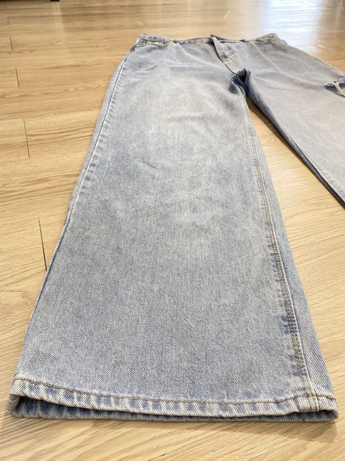 Japanese Brand Japnese Brand Baggy Blue Wash Style Ripped Jeans Size US 35 - 5 Thumbnail