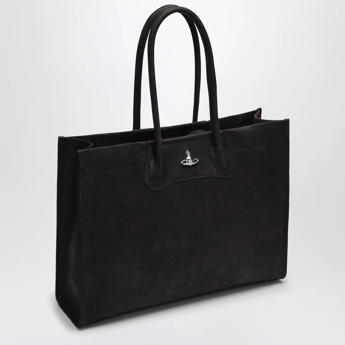 Vivienne Westwood o1d2blof0526 Size: OS / Leather Troy Tote Bag in Dark Brown Size ONE SIZE - 3 Thumbnail