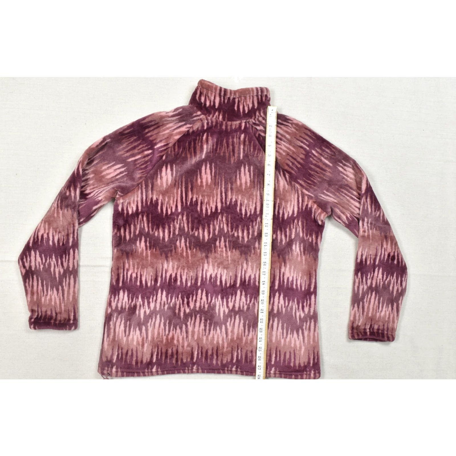 Eddie Bauer Eddie Bauer Womens XL Fleece Pullover Sweater Pink Purple Ikat 1/4 Zip Soft Size XL / US 12-14 / IT 48-50 - 3 Thumbnail