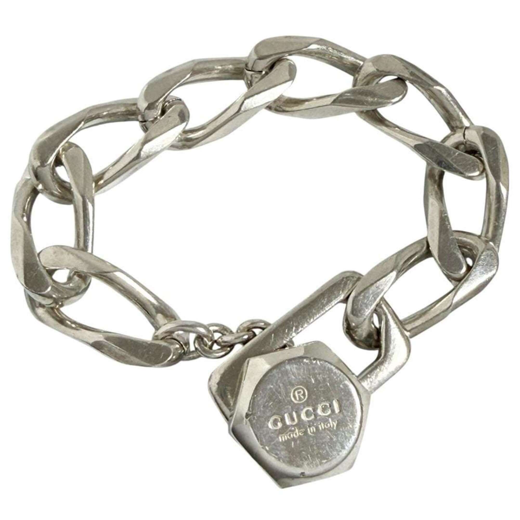 Gucci Gucci Men's Bracelet, Heavy Chain, Silver, 17cm Size ONE SIZE - 1 Thumbnail