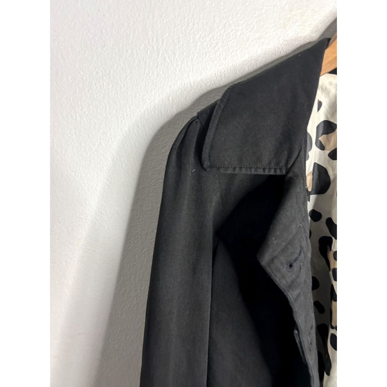 Sandro Sandro Jacket Womens Medium Black Leopard Print Lined Button Up Blazer Coat Size M / US 6-8 / IT 42-44 - 2 Thumbnail