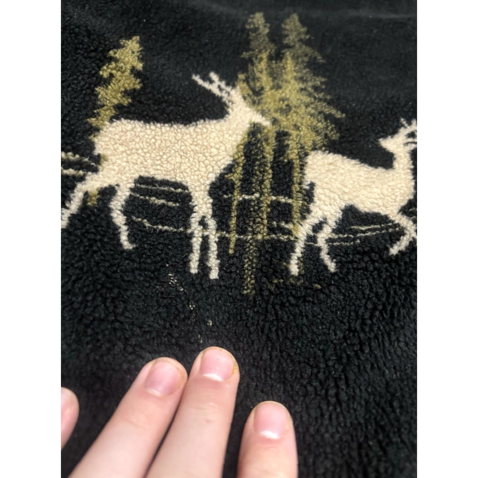 Vintage VINTAGE White Stag Jacket Womens 2XL Black Hooded Fleece Toggle Pockets Deer Nature Outdoor Coat Size XXL / US 16-18 / IT 52-54 - 3 Thumbnail