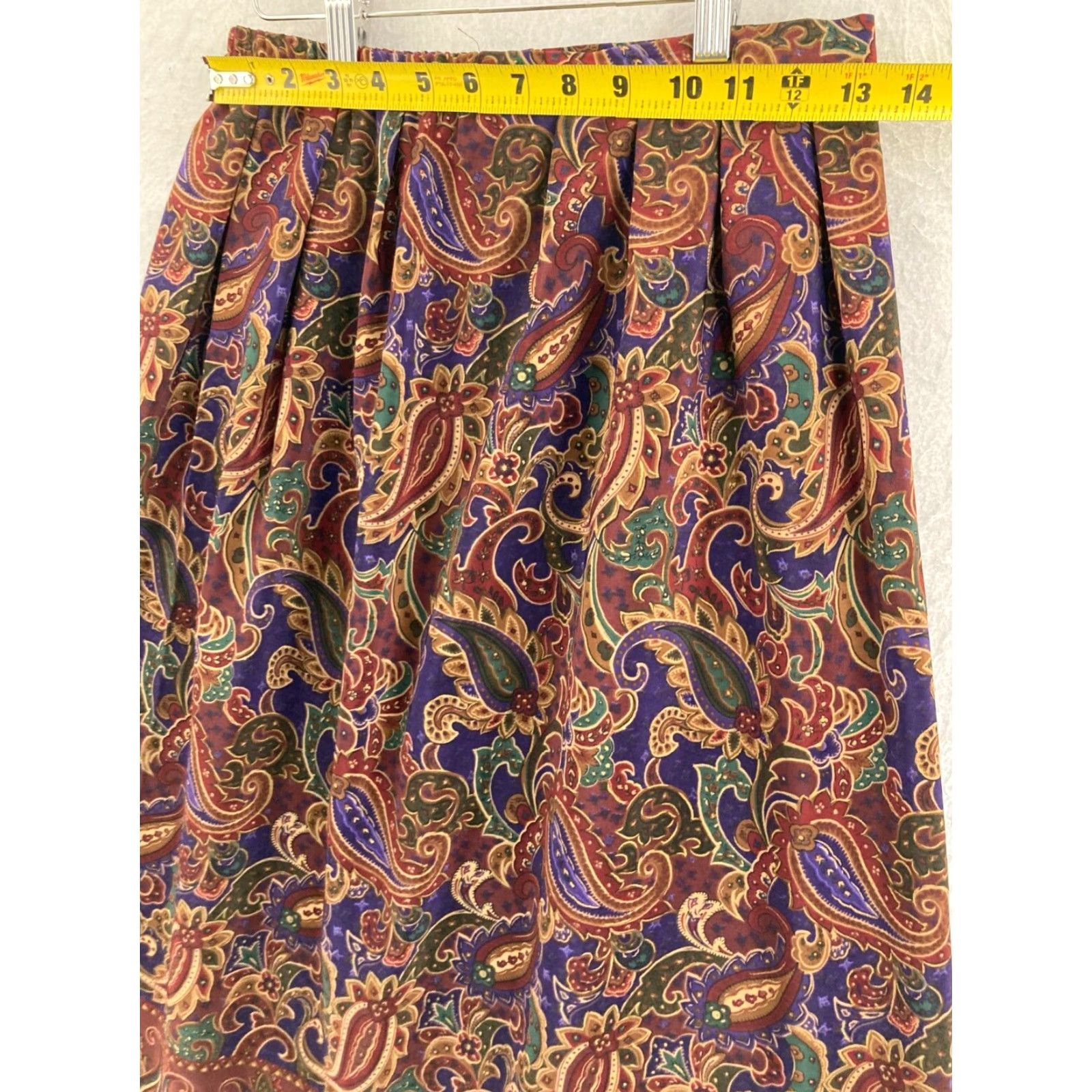 Vintage VINTAGE Koret Skirt Womens 10P Paisley Floral A Line 90s Size 32" / US 10 / IT 46 - 2 Thumbnail