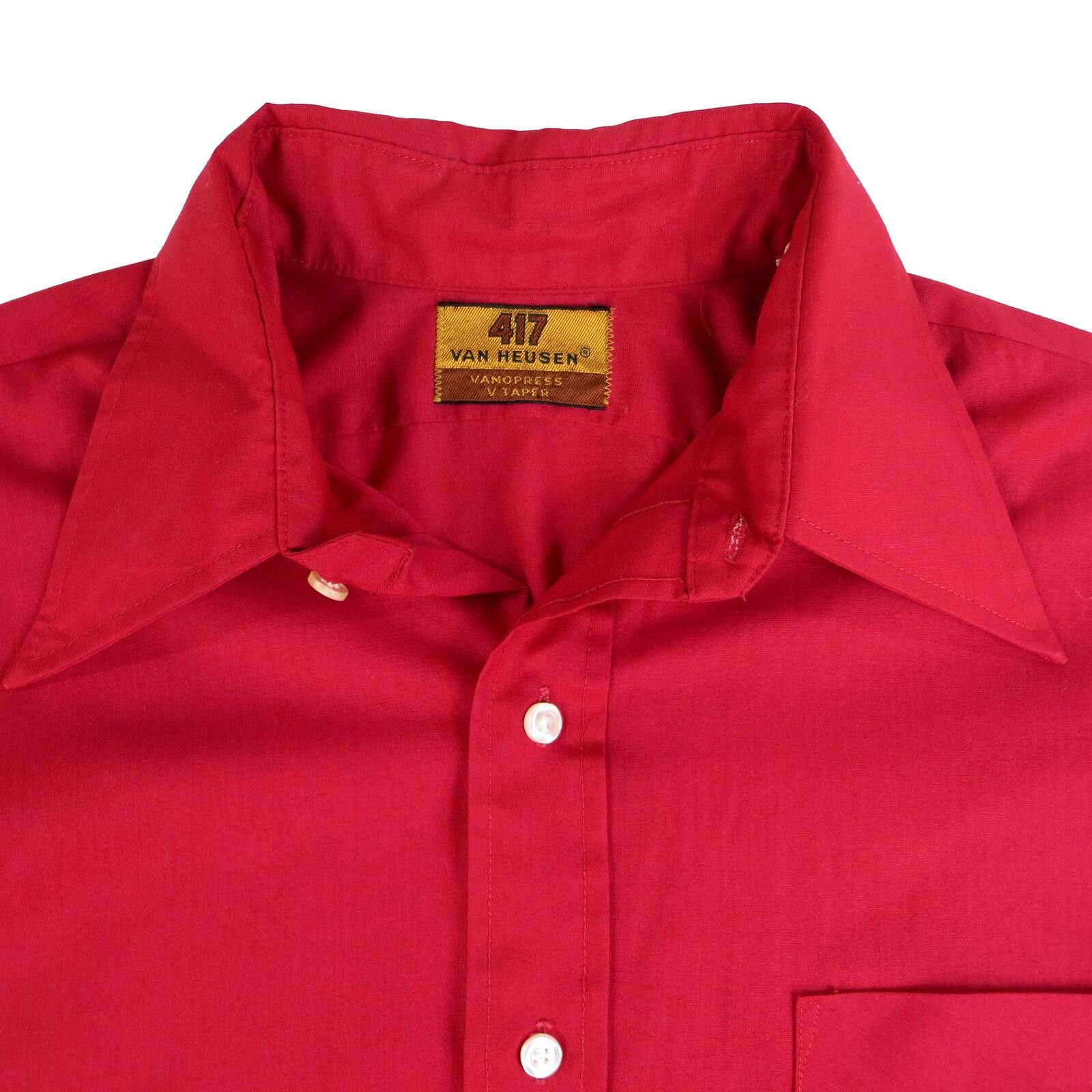 Van Heusen Vintage Van Heusen 417 Red Long Sleeve Dress Shirt 16x34 Size US L / EU 52-54 / 3 - 2 Thumbnail