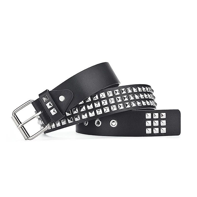 Designer 110cm Pyramid Studded Belt Size ONE SIZE - 1 Thumbnail