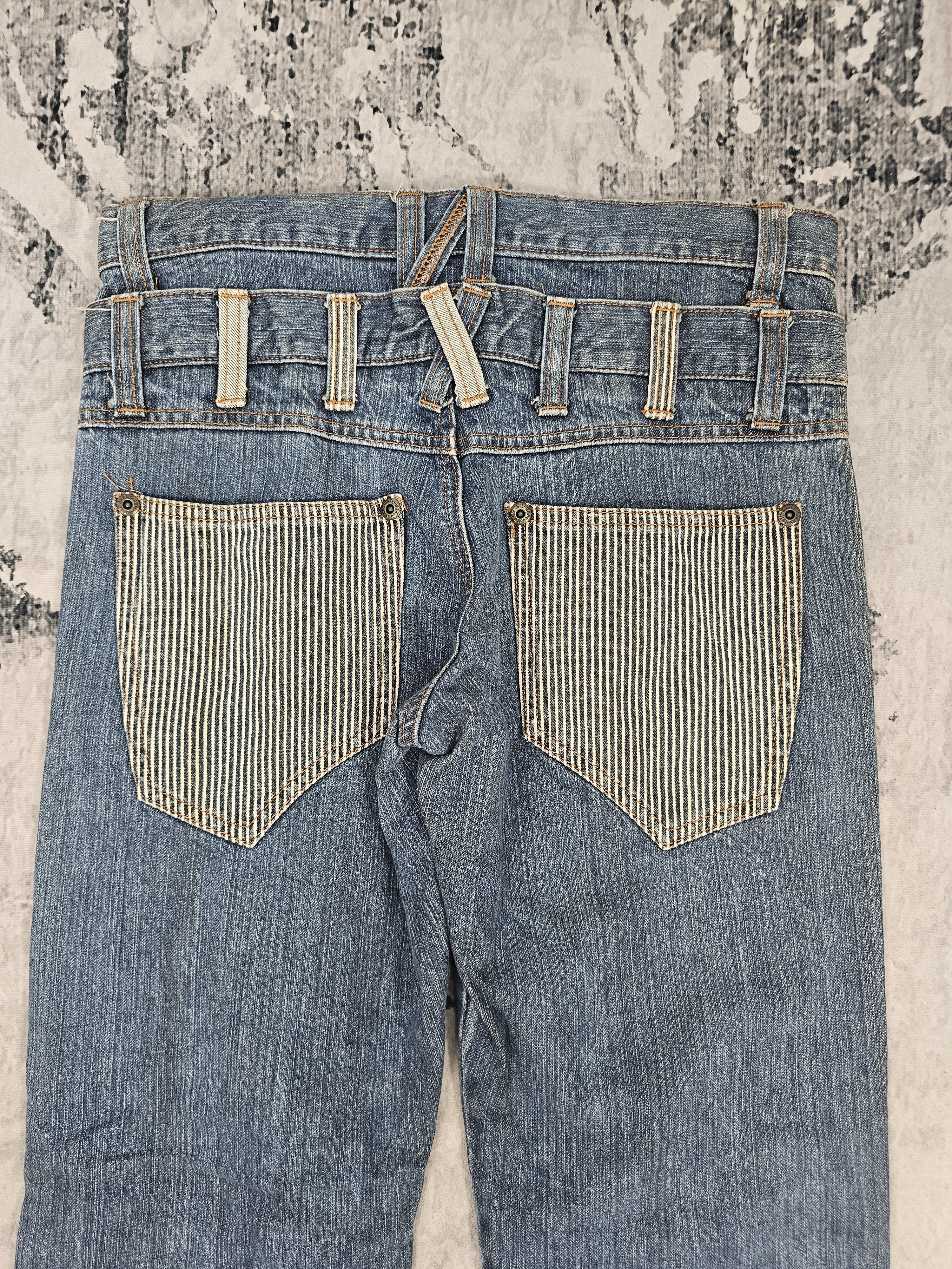 Japanese Brand JAPANESE BRAND Double Waist Punk Design Hickory Jeans JB0248 Size US 32 / EU 48 - 9 Thumbnail
