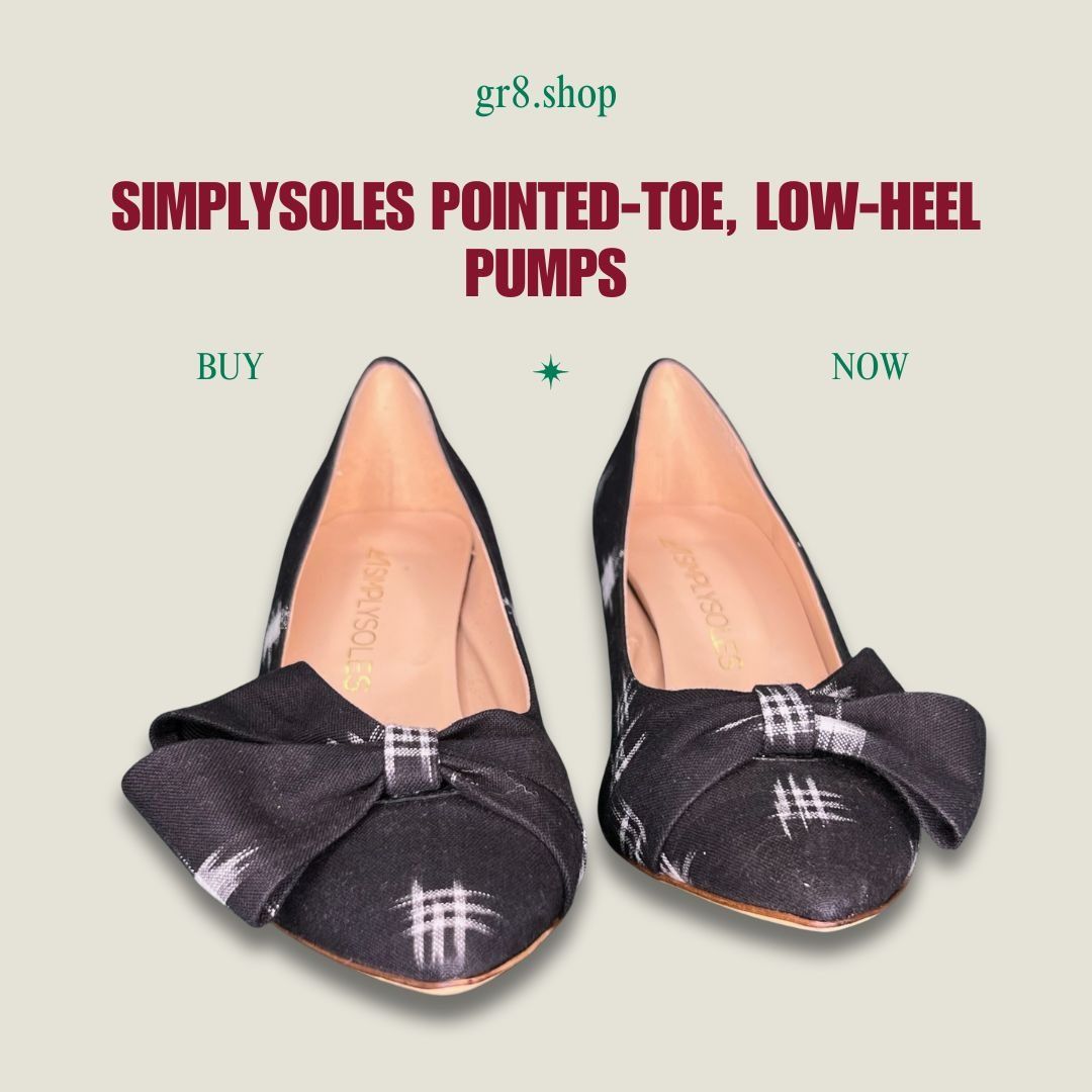 Other SimplySoles Womens Pointed-Toe Low-Heel Pumps With Bow Detai Size US 9.5 / IT 39.5 - 1 Thumbnail