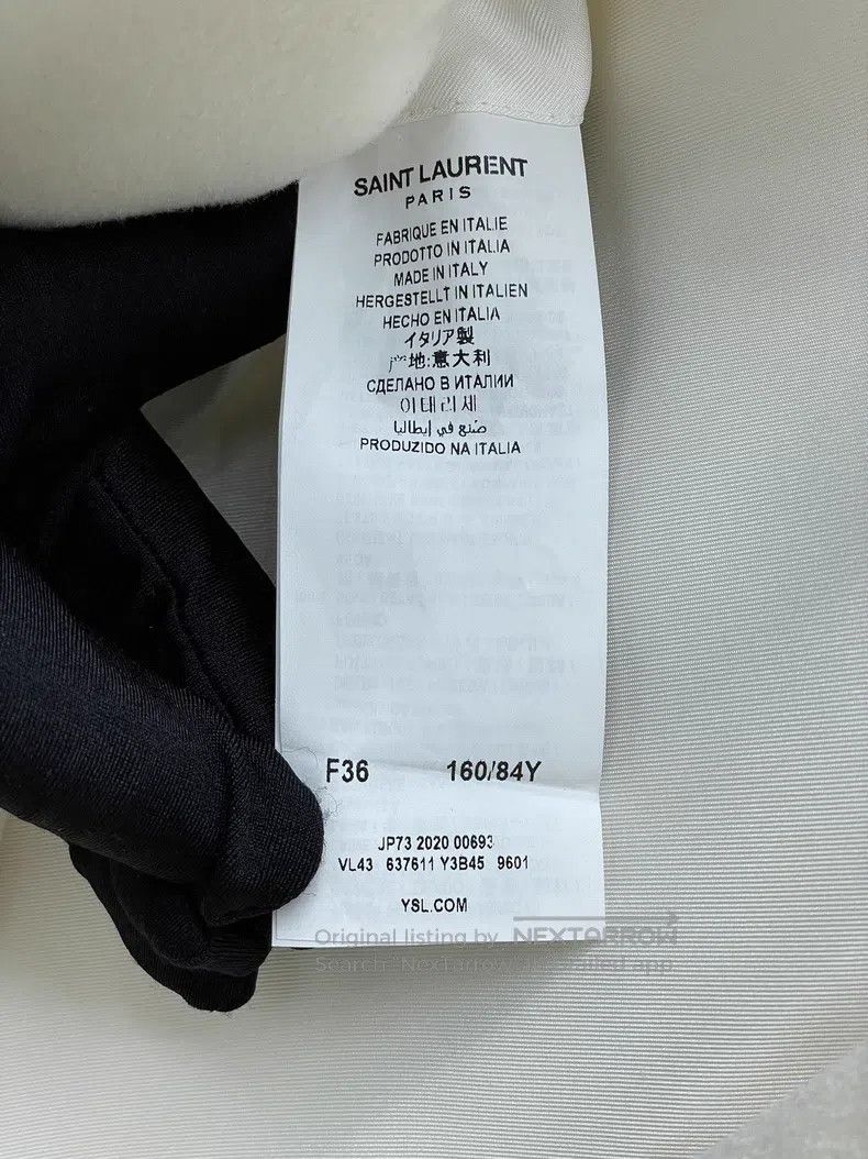 Saint Laurent Paris Saint Laurent Paris White double-breasted wool tweed suit Size XS / US 0-2 / IT 36-38 - 8 Thumbnail