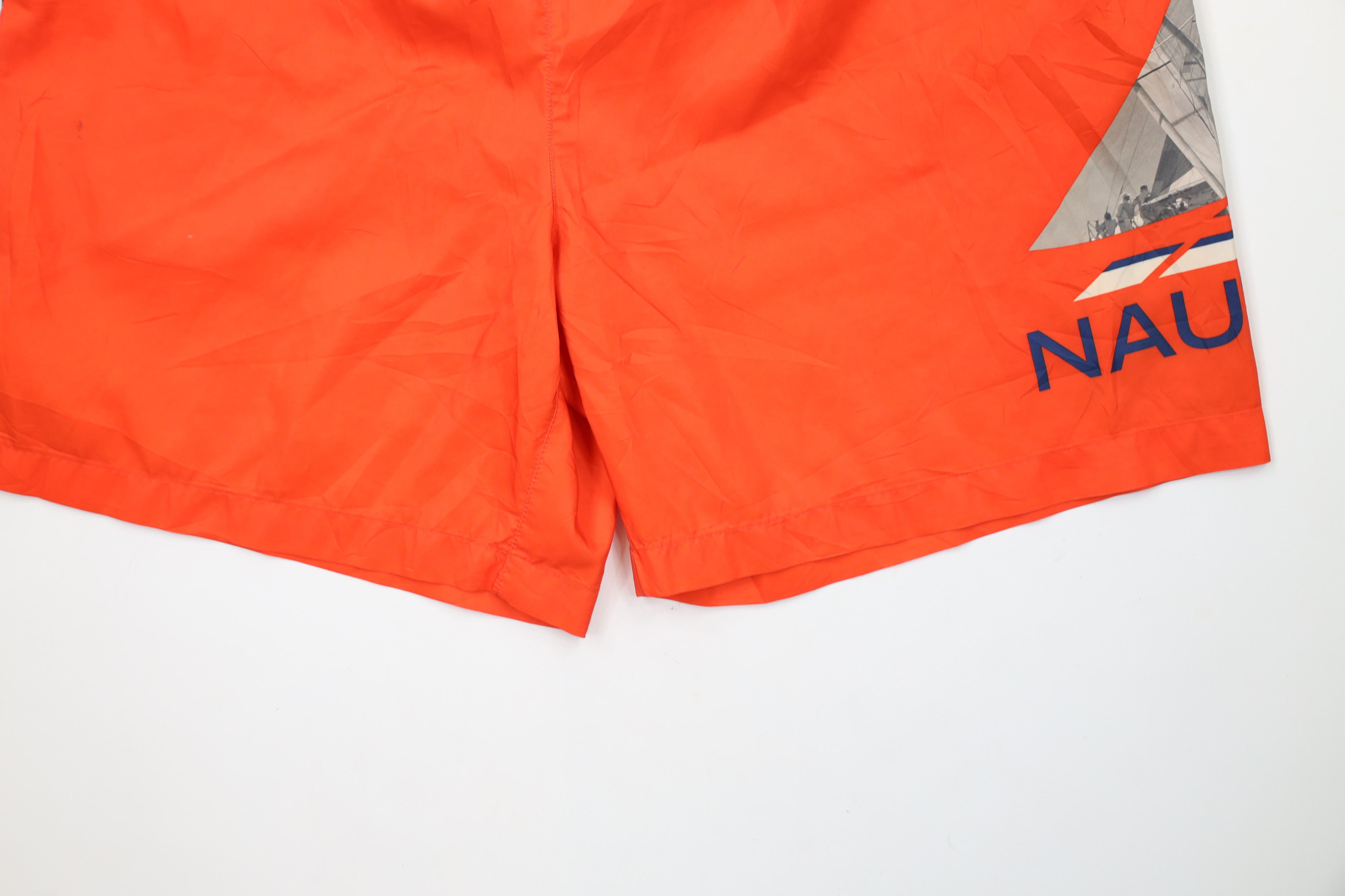 Nautica Vintage 90s Nautica Big Sailboat Lined Shorts Swim Trunks Size US 36 / EU 52 - 4 Thumbnail