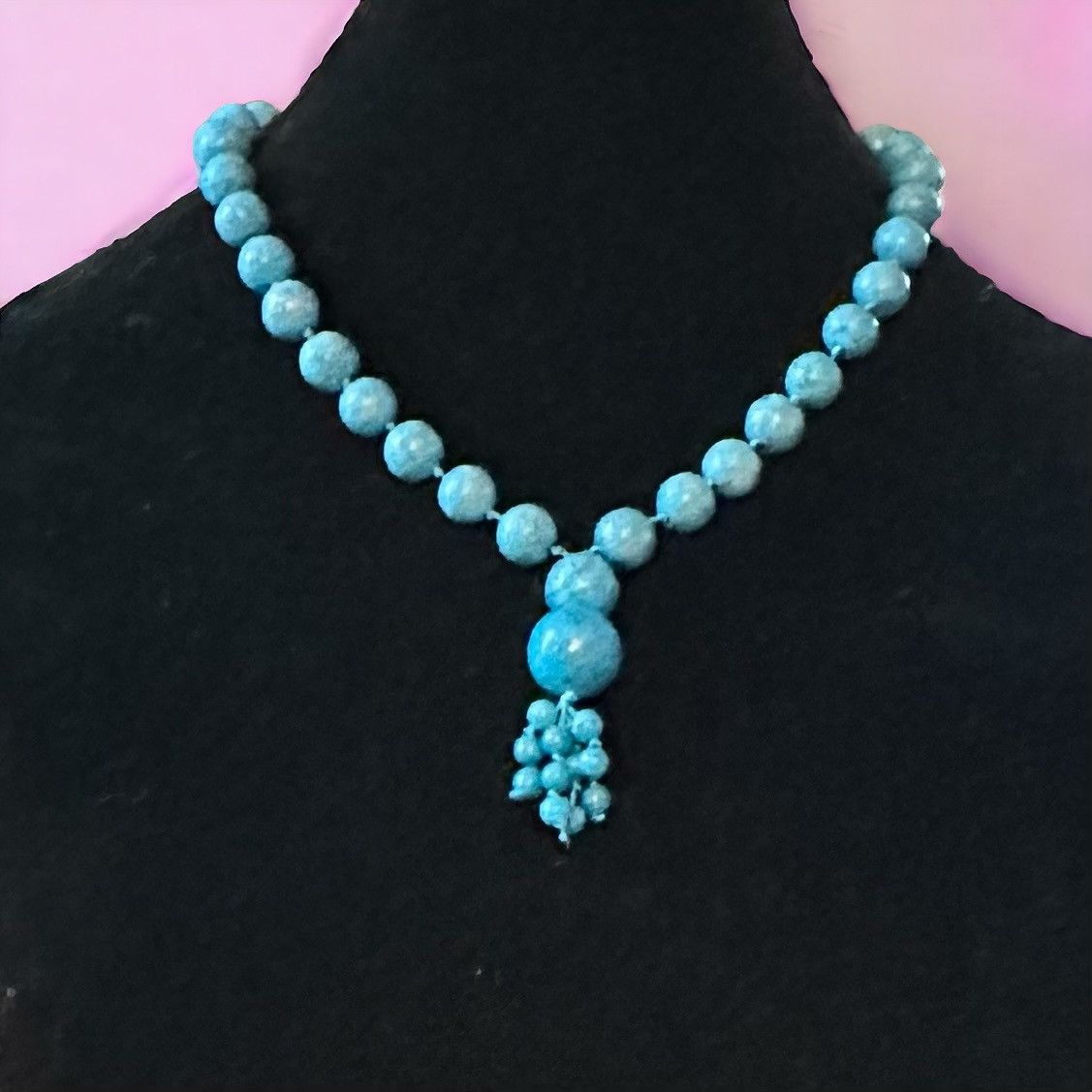 Other Blue Howlite bead tassel necklace Size ONE SIZE - 1 Thumbnail