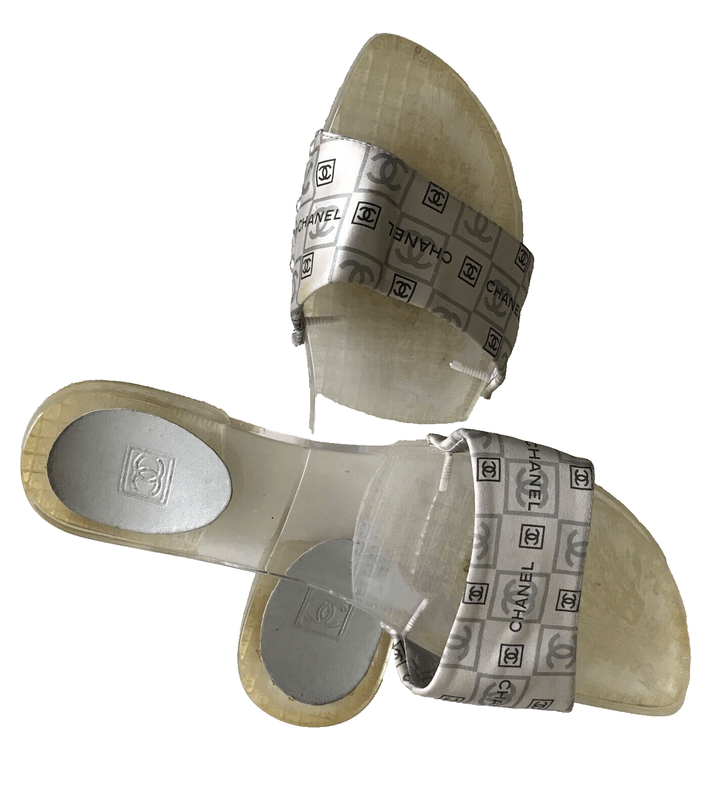 Chanel Chanel logo satin and leather mules Size US 8 / IT 38 - 4 Thumbnail