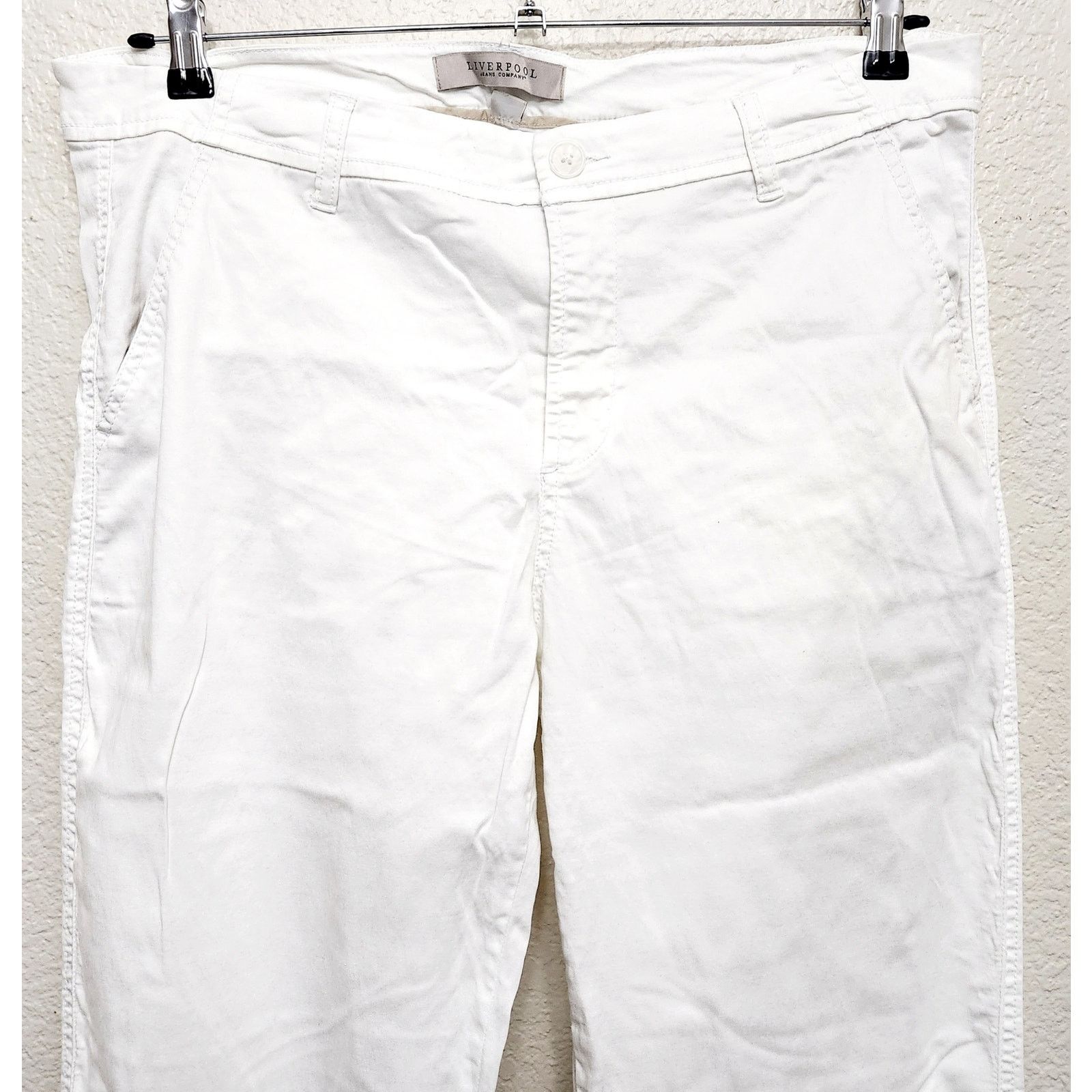Other Liverpool Jean Company White Flat Front Jeans 16 Tapered Leg Size 36" / US 14 / IT 50 - 2 Thumbnail