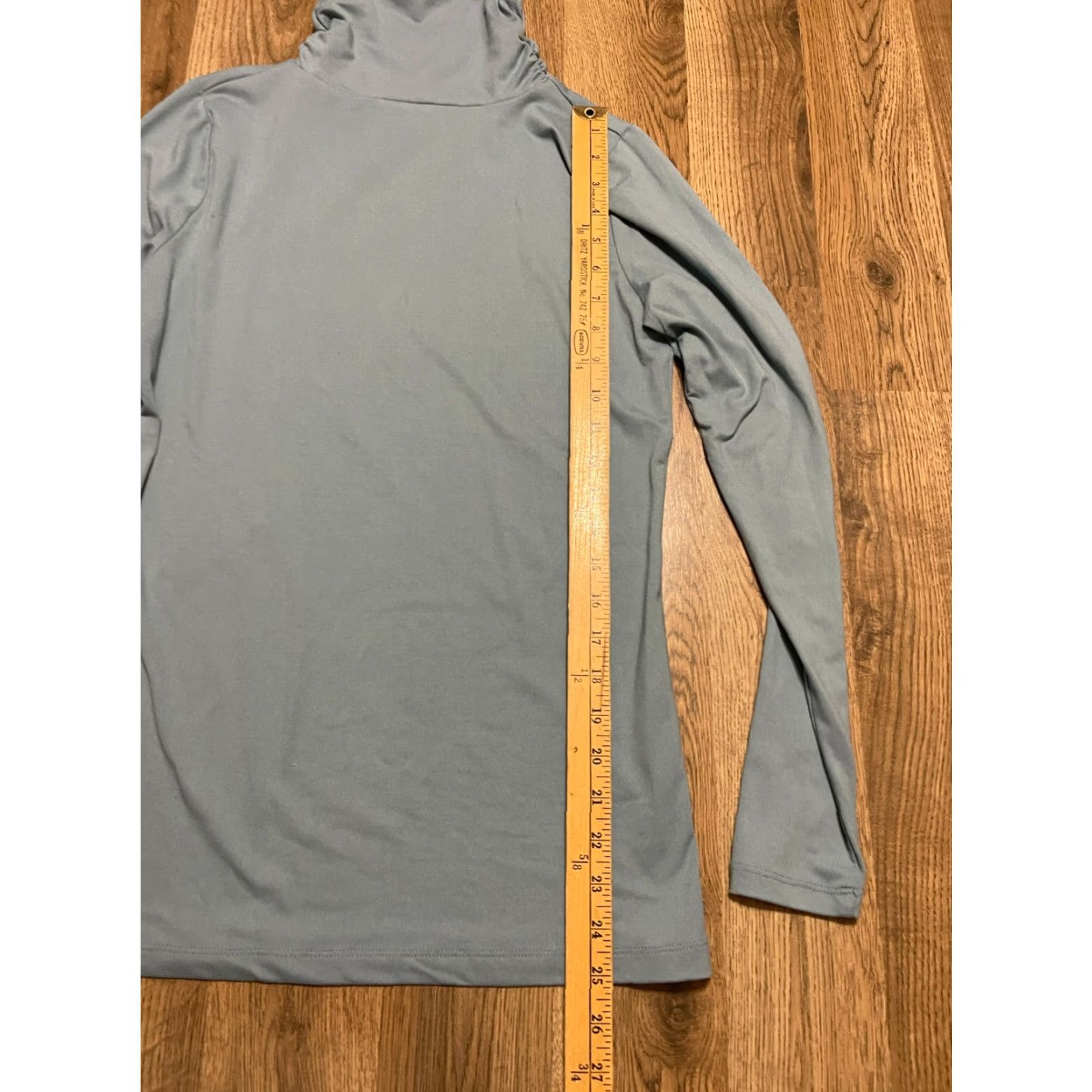 Liz Claiborne Zenana Shirt Women’s Size Medium Blue Long Sleeve Turtleneck Casual Modern Basic Size M / US 6-8 / IT 42-44 - 7 Thumbnail