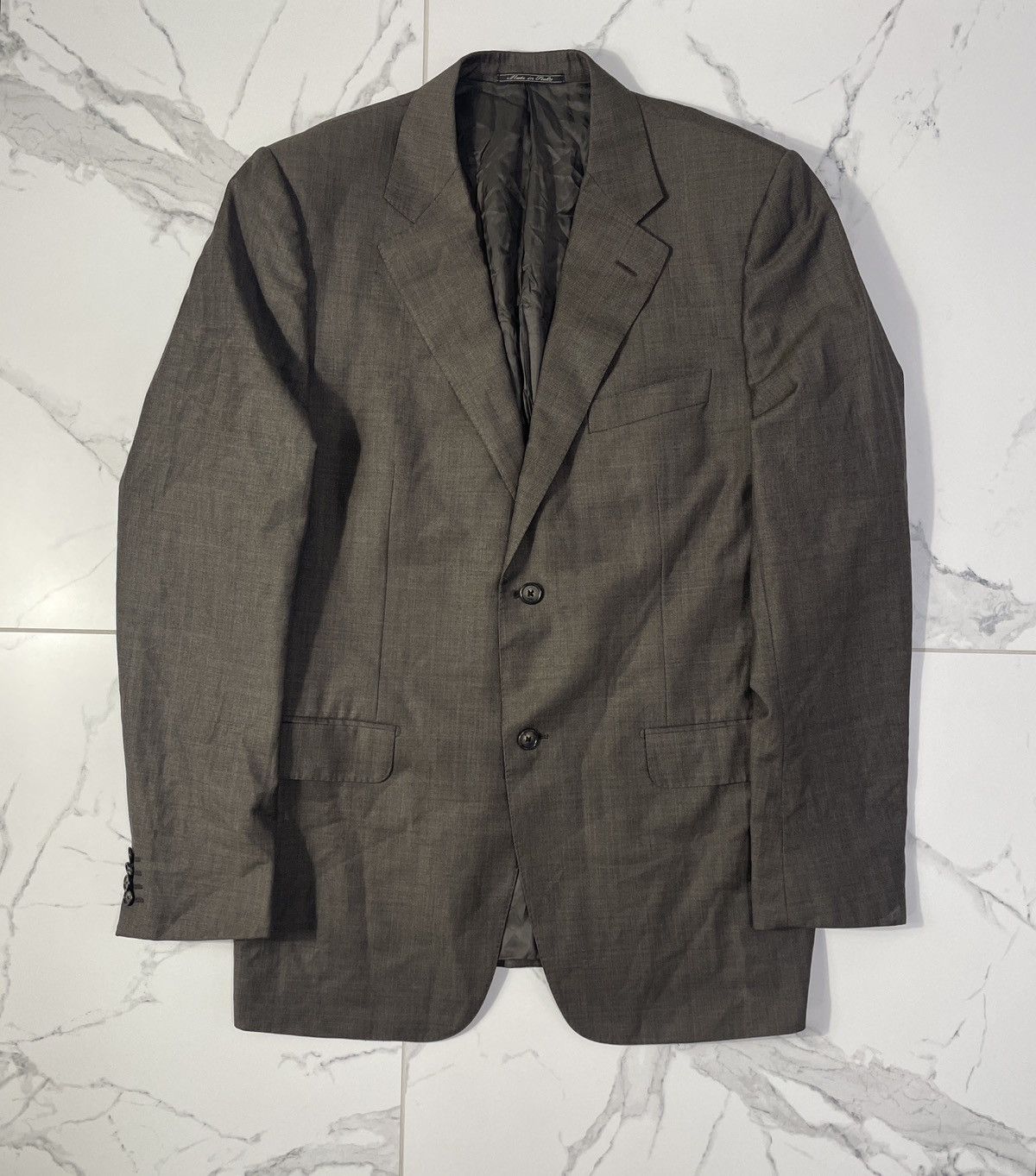 Corneliani Brown Suit Size L Super 110s Extrafine Merinos