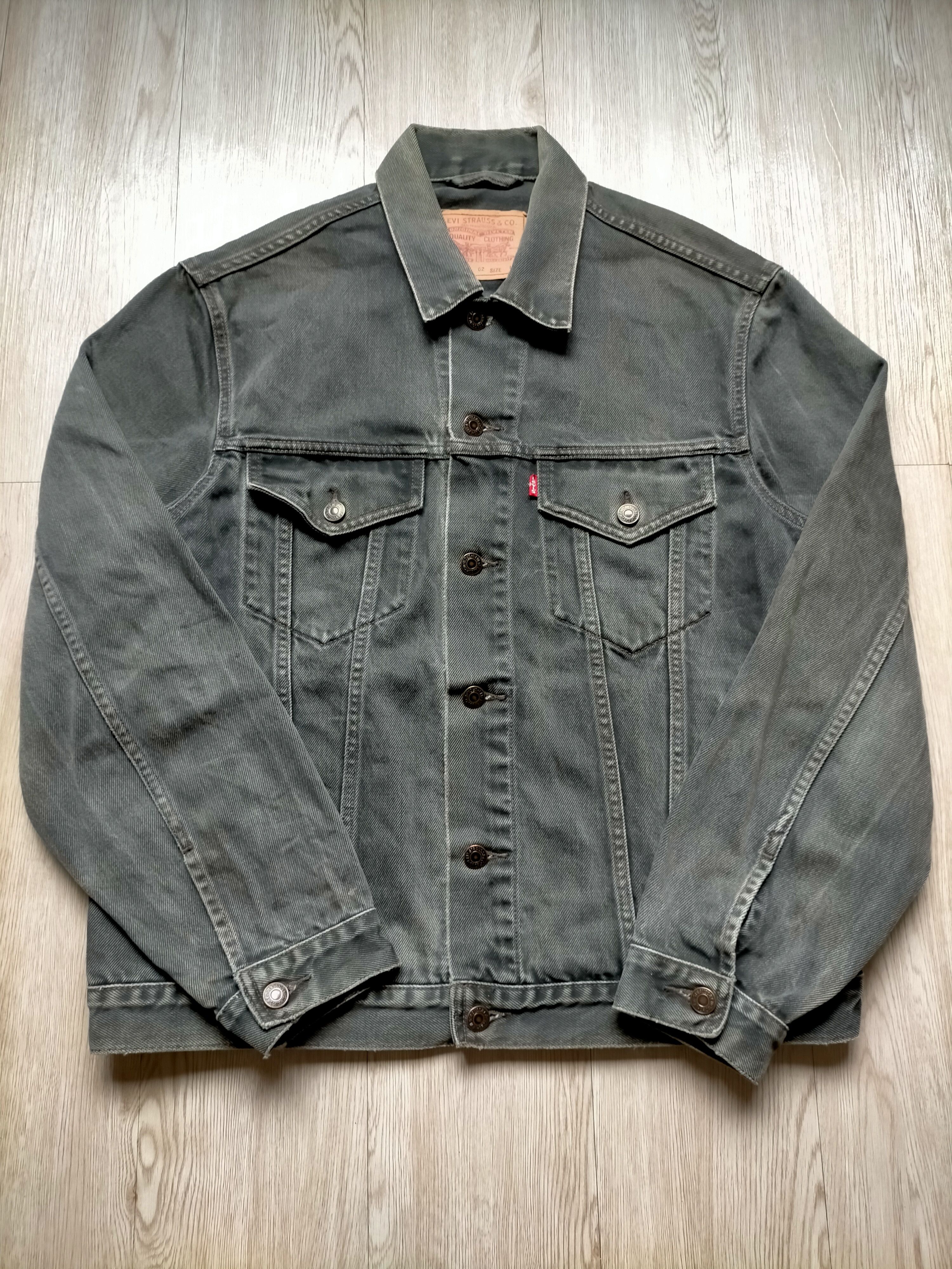 Levi's Vintage 90s Levis 503 Super Black Trucker Jacket Jeans Size US L / EU 52-54 / 3 - 9 Thumbnail