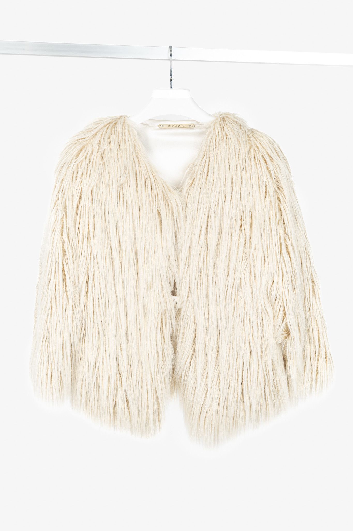 Annette Gortz Annette Gortz AW19 Gel Cream Faux Fur Jacket Size M / US 6-8 / IT 42-44 - 1 Thumbnail