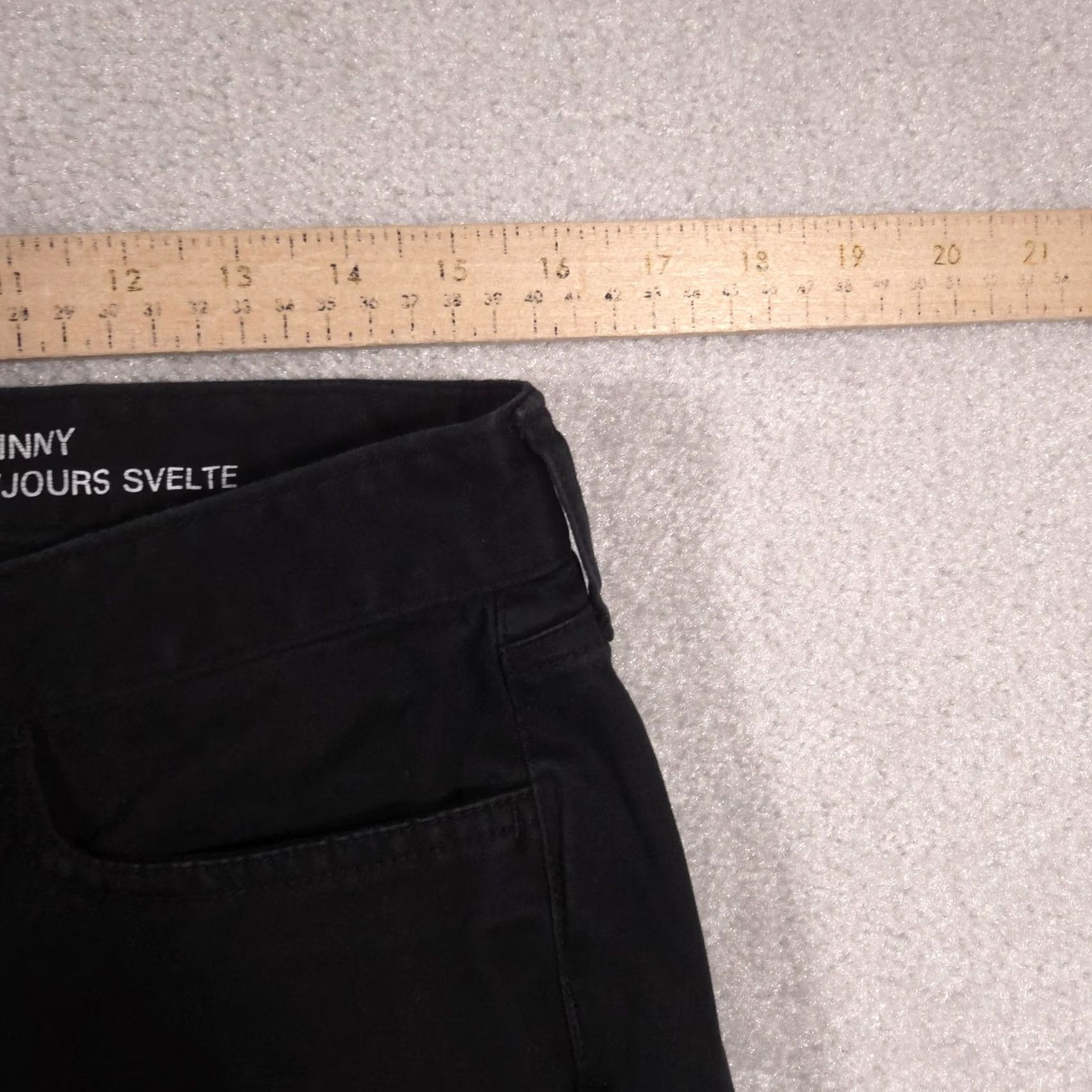 Gap Gap Always Skinny Jeans Womens 10 Black Dark Wash Mid Rise Slim Stretch Jeans Women 10R - 5-Pocket Denim Regular Rise Black Size 32" / US 10 / IT 46 - 6 Thumbnail
