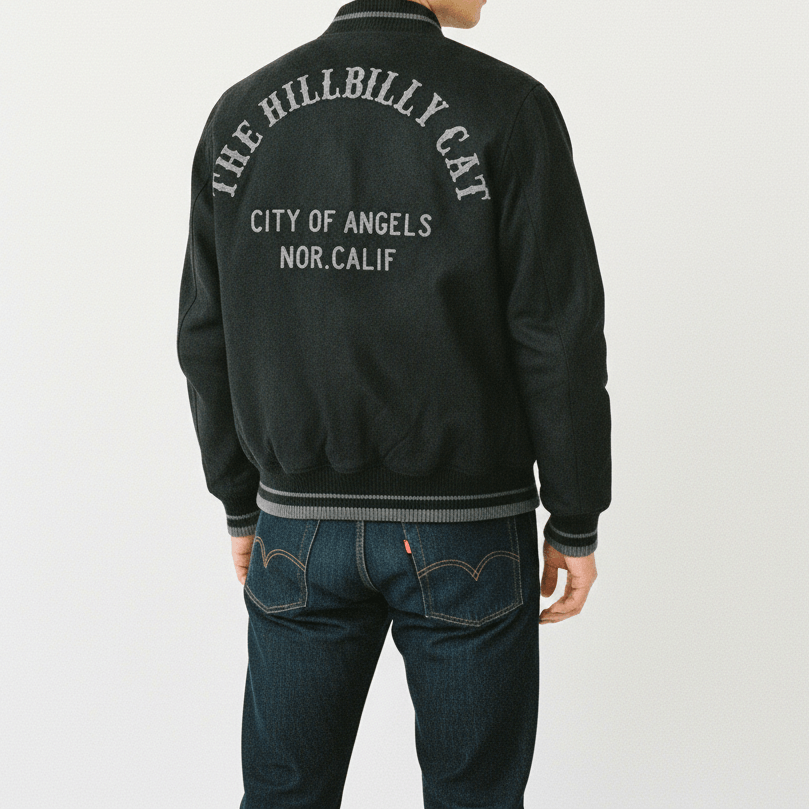 Japanese Brand The Hillbilly Cat Stooges & Co Varsity Bomber Jackets Size US S / EU 44-46 / 1 - 1 Thumbnail