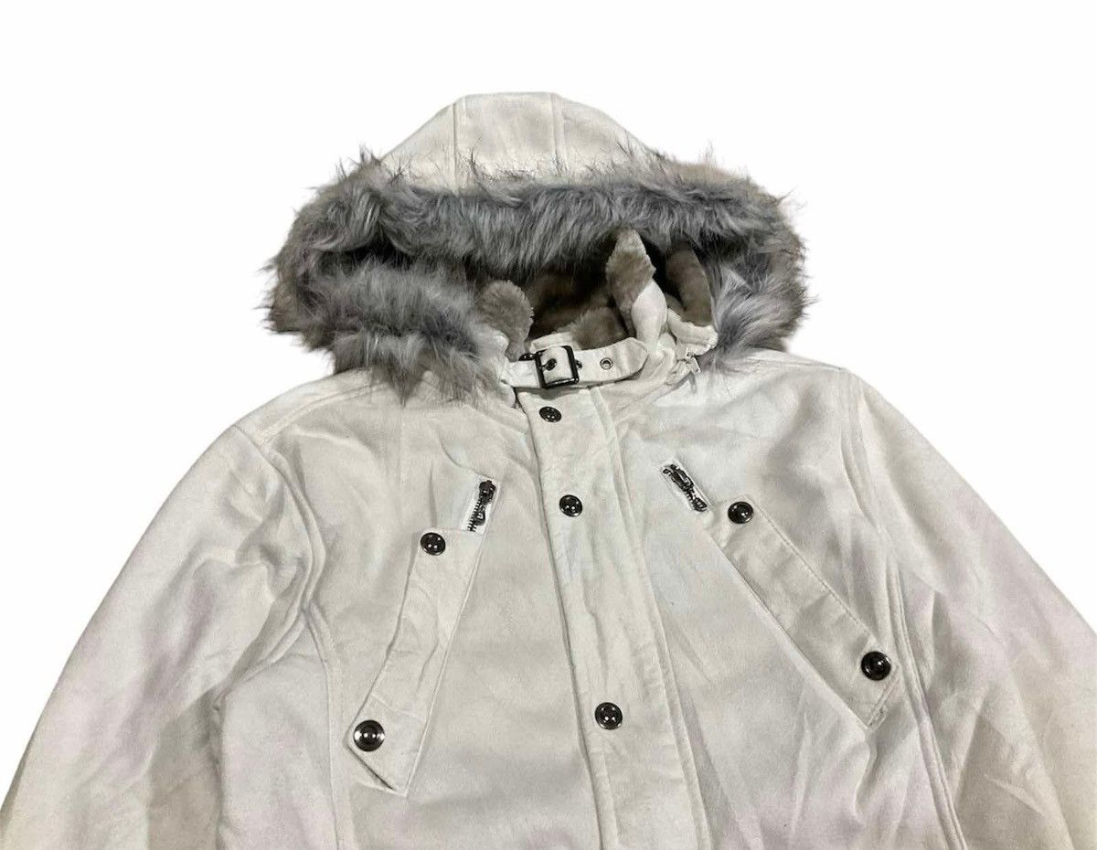 14th Addiction 🔥Sick Y2K Roushatte Faux Fur Suede Leather Jacket Hooded Size US M / EU 48-50 / 2 - 5 Thumbnail