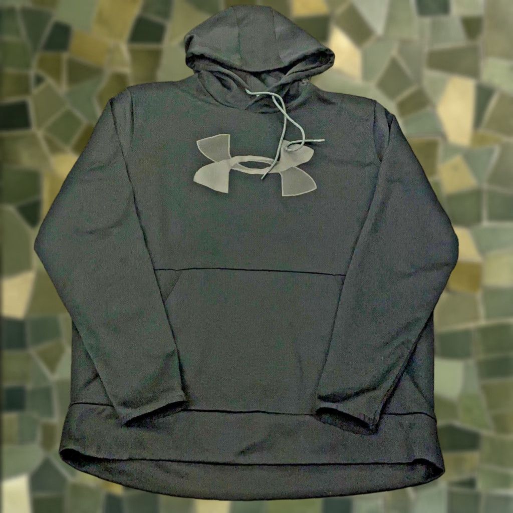 Under Armour Under Armour Hoodie Mens Large Black Pockets Sweatshirt ColdGear Knit Polyester Pullover Size US L / EU 52-54 / 3 - 1 Thumbnail