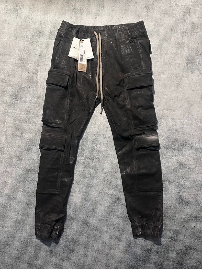 Rick Owens Cargo Pants in Waxed Gray Color-2506