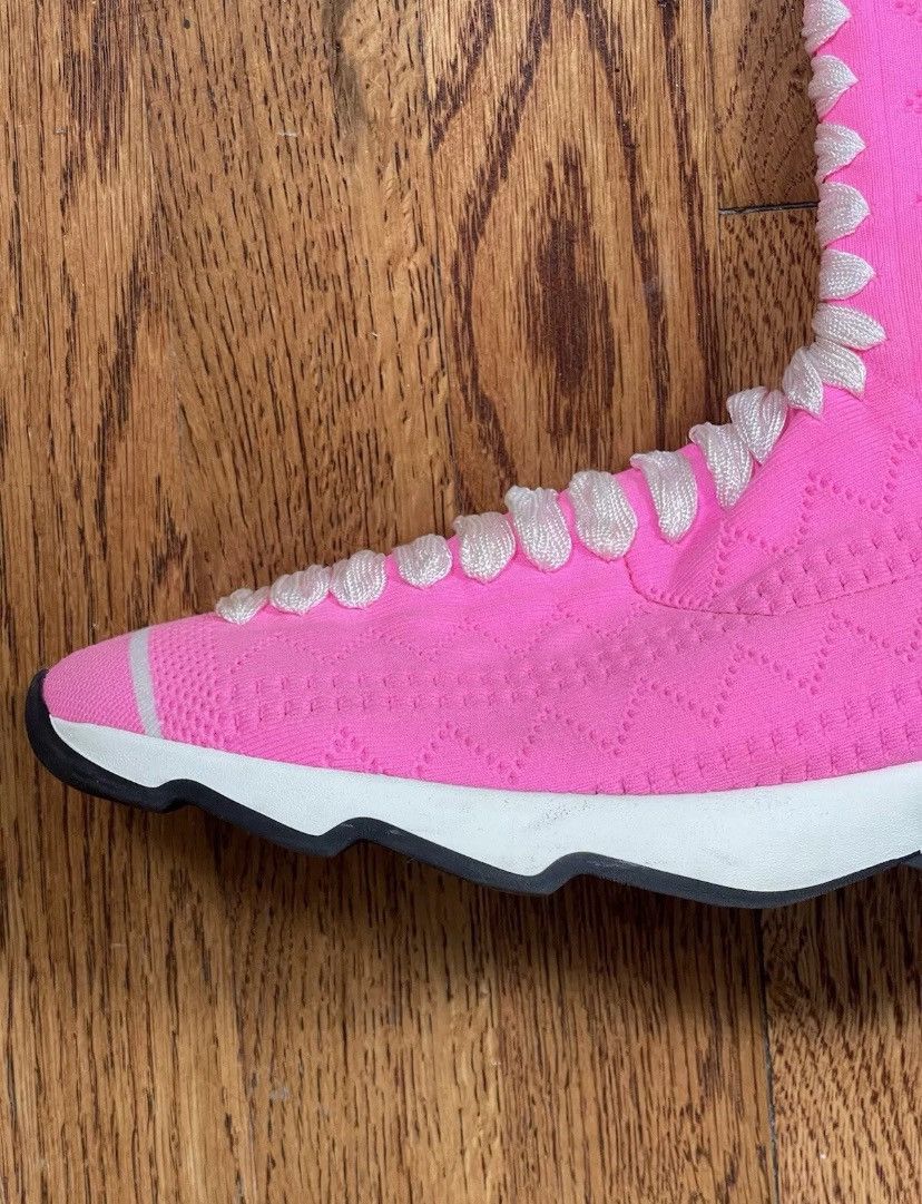 Fendi Fendi Rockoko Sneakers Knitted Sock Pink Women’s 39 Size US 9 / IT 39 - 3 Thumbnail