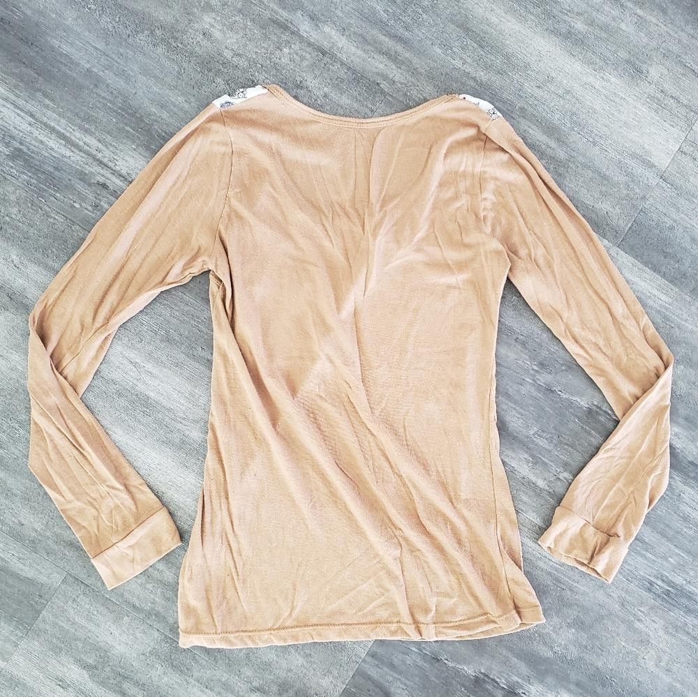 Designer Light Chocolate Owl Detailed Long Sleeve Size S / US 4 / IT 40 - 2 Thumbnail