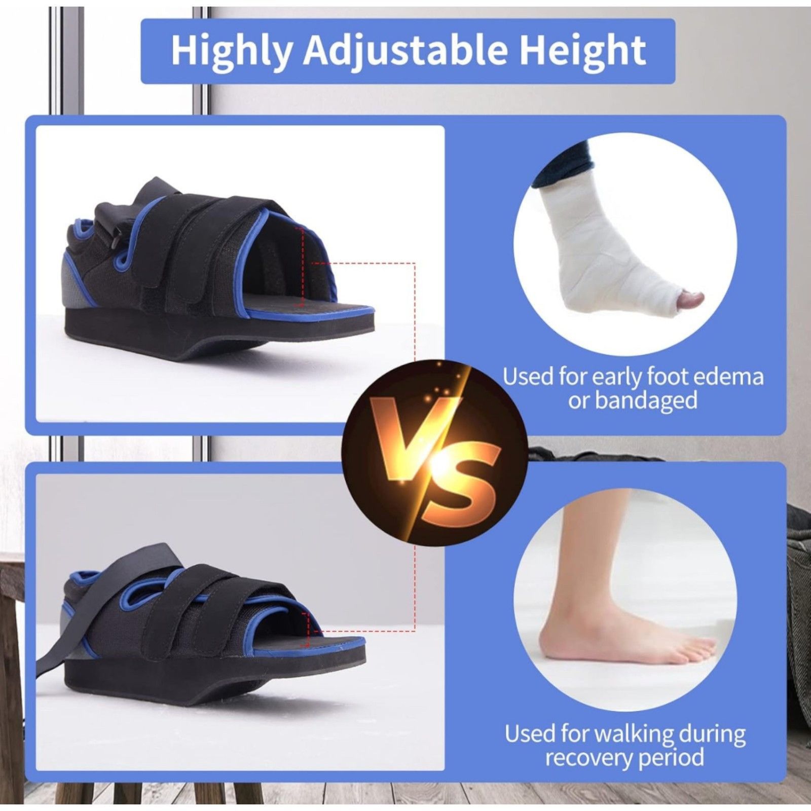 Other Post-Operative Shoes For Broken Toes - Black - Medium Size ONE SIZE - 19 Thumbnail