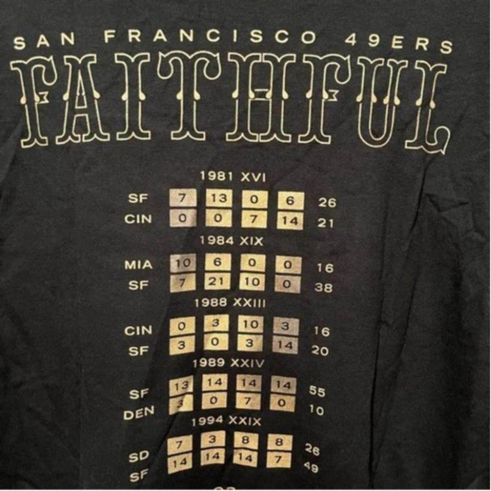 Other San Francisco 49ers Faithful Black Graphic T-Shirt 2011 Size ONE SIZE - 5 Thumbnail