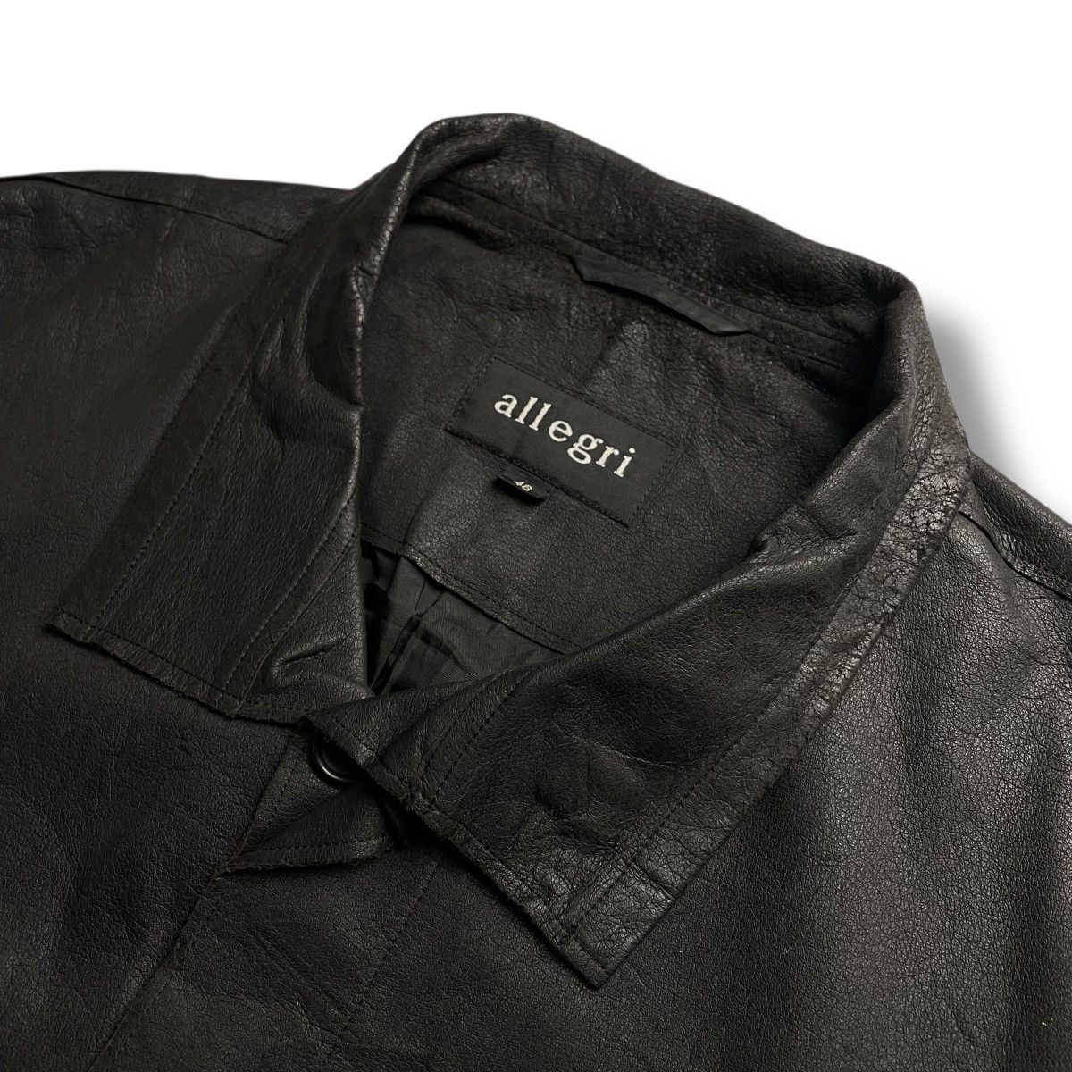 Allegri ALLEGRI HIDDEN BUTTON UP GENUINE LEATHER JACKET Size US XL / EU 56 / 4 - 6 Thumbnail