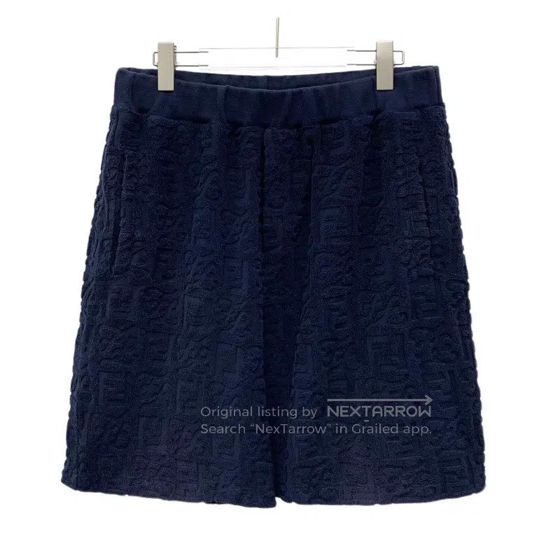 Fendi Fendi Navy blue logo embossed full print cotton leisure to Size US 34 / EU 50 - 1 Thumbnail