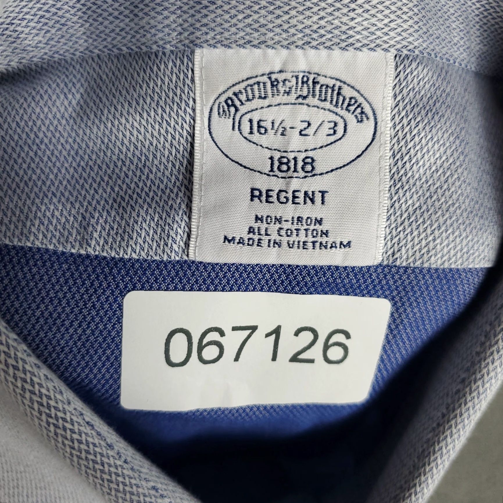 Brooks Brothers Brooks Brothers Shirt Mens 16.5 Blue Regent Dress Button Up Long Sleeve Regular Size 46R - 8 Thumbnail