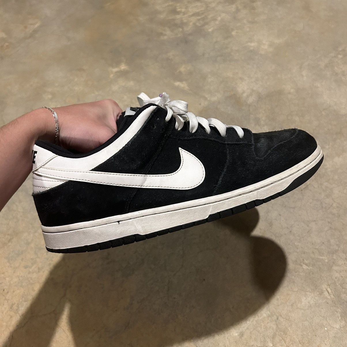 Nike Nike Dunk Low Black White Suede 2015 US 11.5 Size US 11.5 / EU 44-45 - 5 Thumbnail