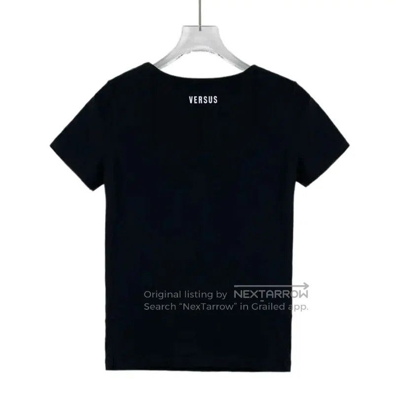 Versace Versace Black Cotton Women's T-Shirt with Graphics . Size S / US 4 / IT 40 - 2 Thumbnail