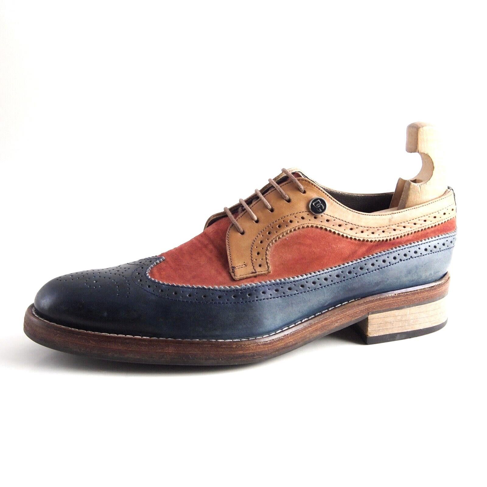 Dolce & Gabbana Dolce Gabbana Brogues Brown Red Blue Leather EU 41 US 8 Size US 8 / EU 41 - 1 Thumbnail
