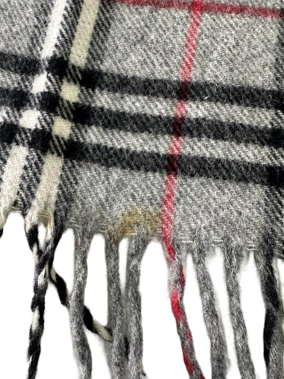 Burberry Burberry Classic Check Grey 100% Lambswool Unisex Scarf Size ONE SIZE - 4 Thumbnail