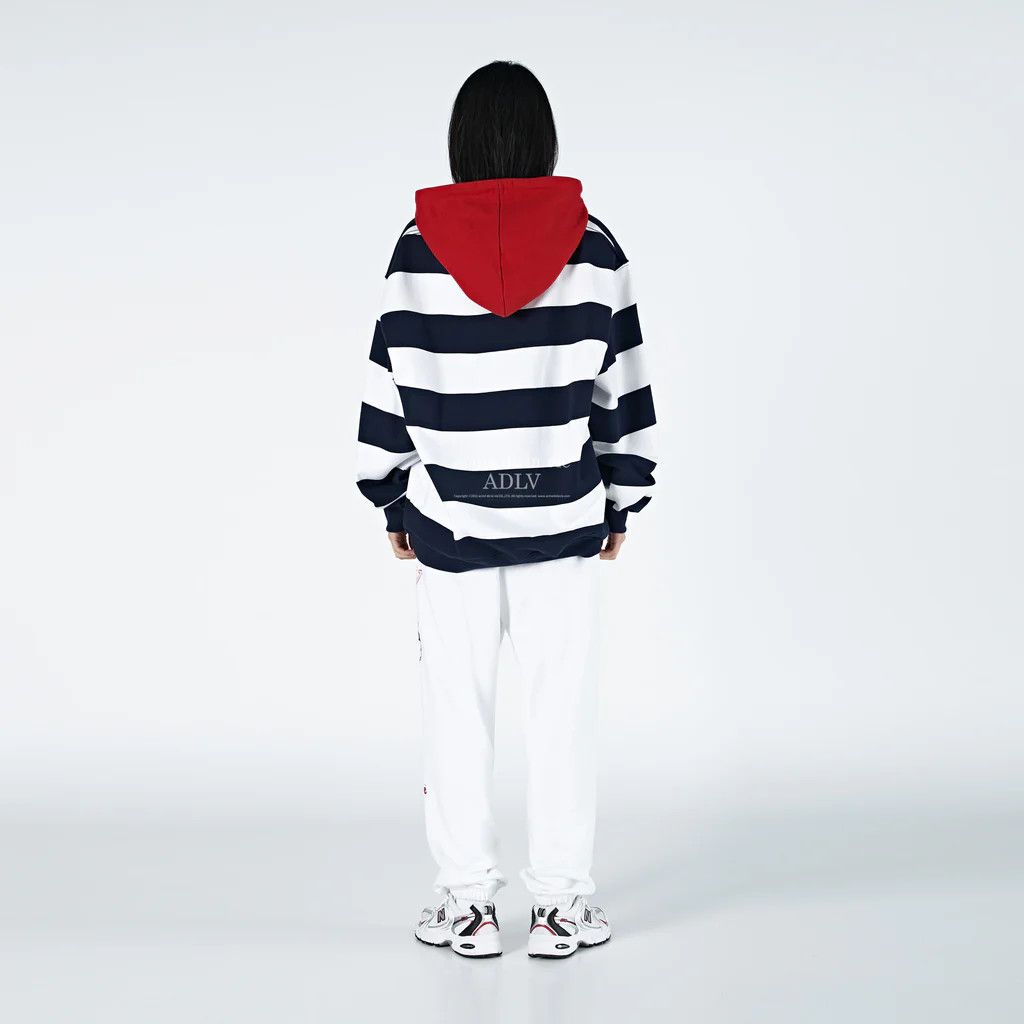 acme de la vie acmé de la vie STRIPE ARCH LOGO HOODIE NAVY Size US L / EU 52-54 / 3 - 6 Thumbnail
