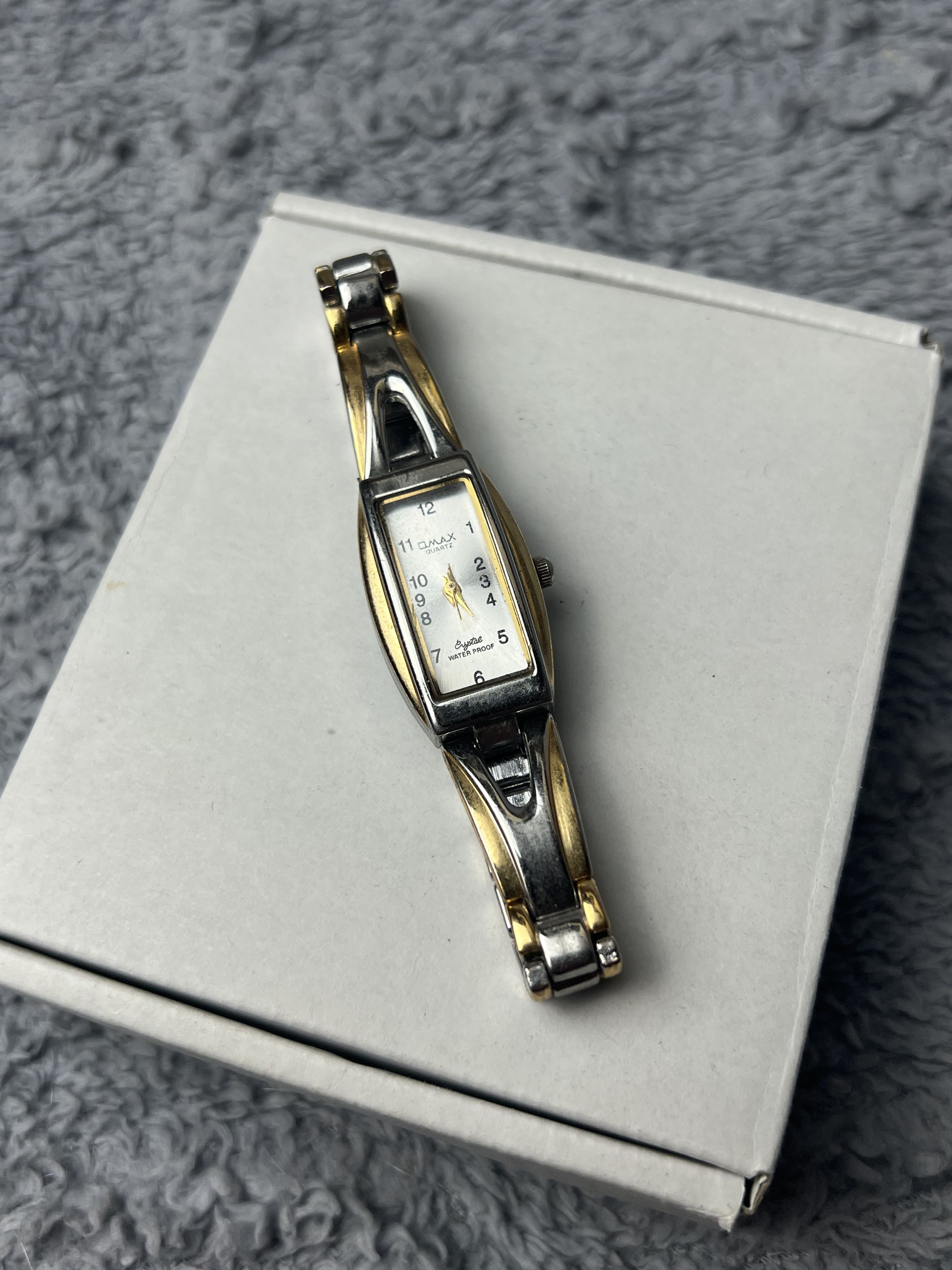 Vintage Vintage Omax Japanese Style Silver/Gold Bracelet Watch Size ONE SIZE - 6 Thumbnail