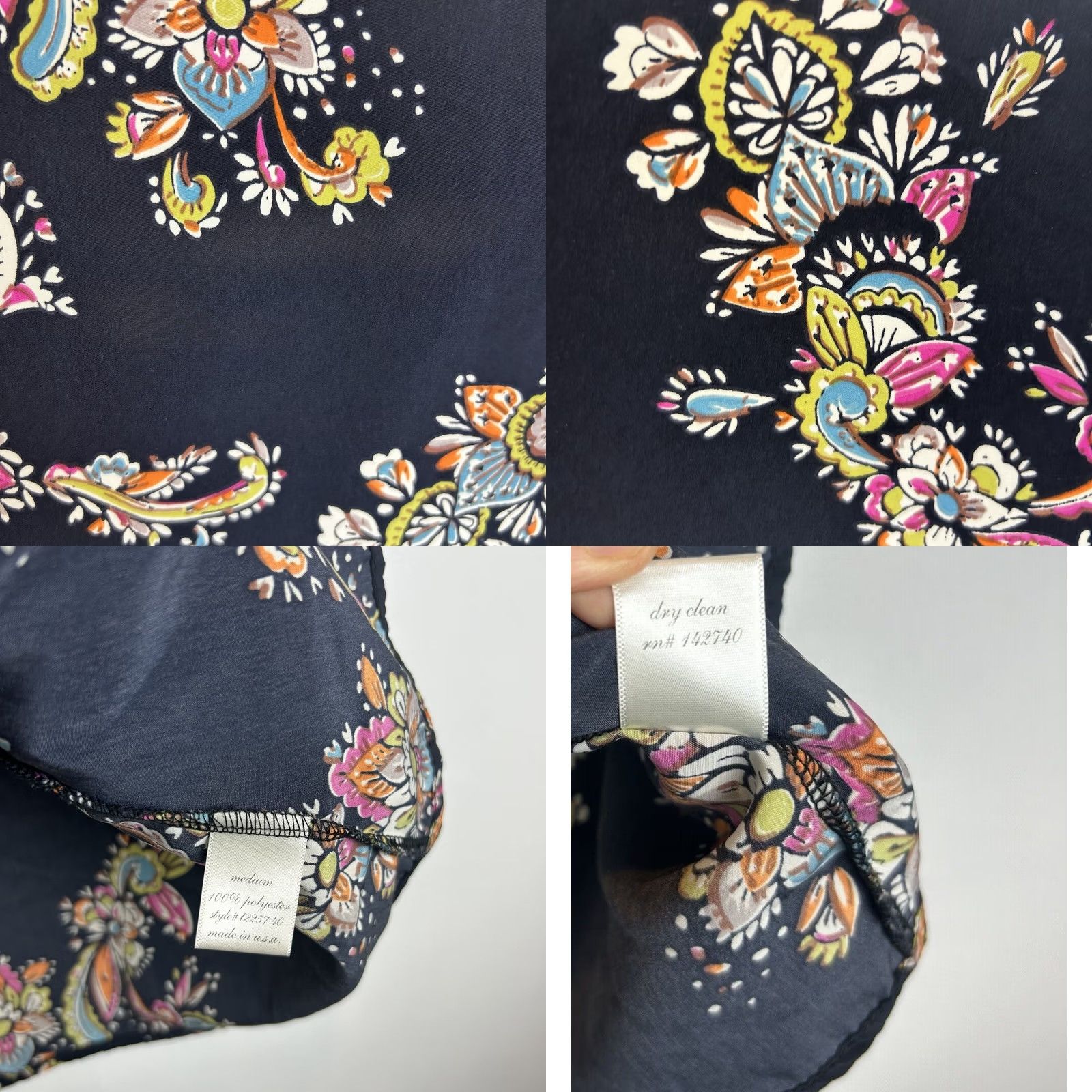 Vintage Boho Floral Kimono Medium Womens Long Oversized Festival Whimsigoth Topper Layer Size M / US 6-8 / IT 42-44 - 8 Thumbnail