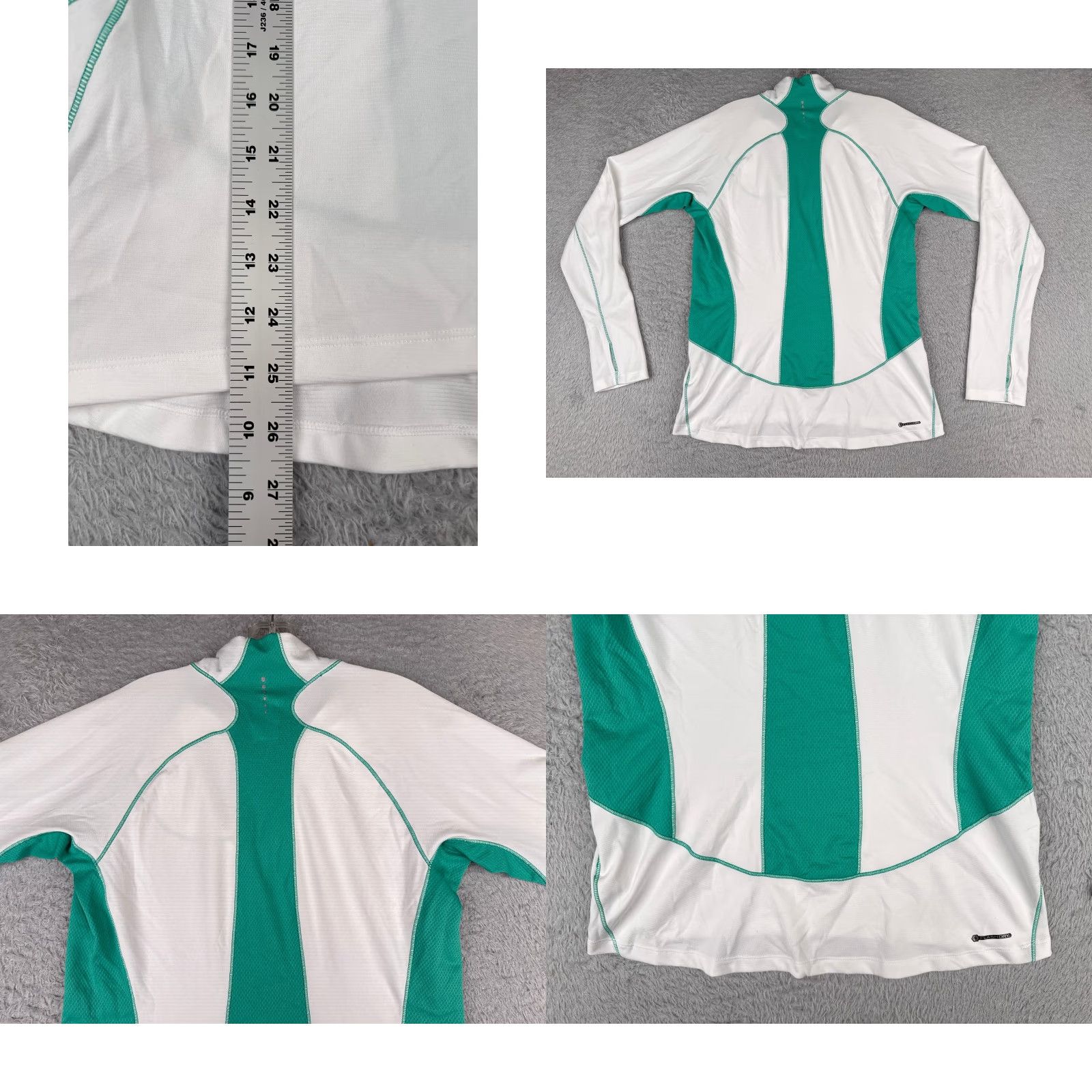 The North Face The North Face Sweater Women Large White Teal Flashdry 1/4 Zip Poly Lightweight Size L / US 10 / IT 46 - 9 Thumbnail